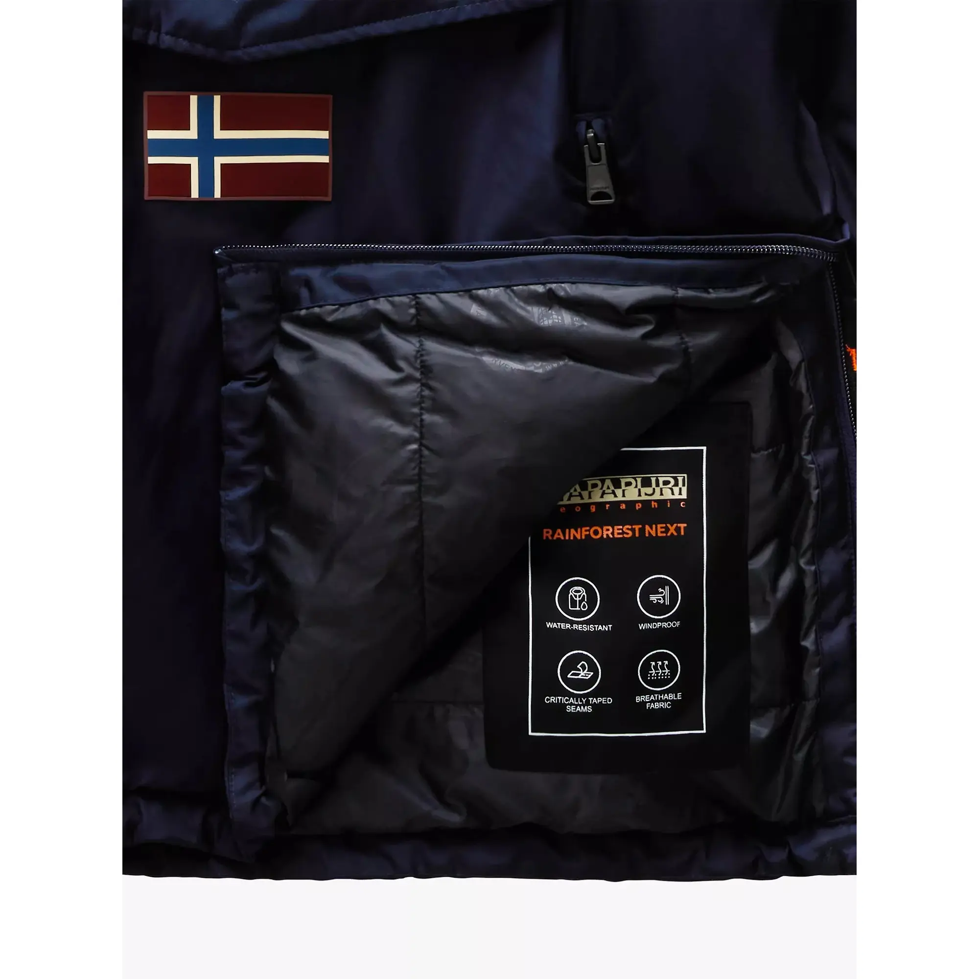 Product image 6 of 7 of Napapijri Men's Rainforest Next Anorak Jacket - Blue Marine