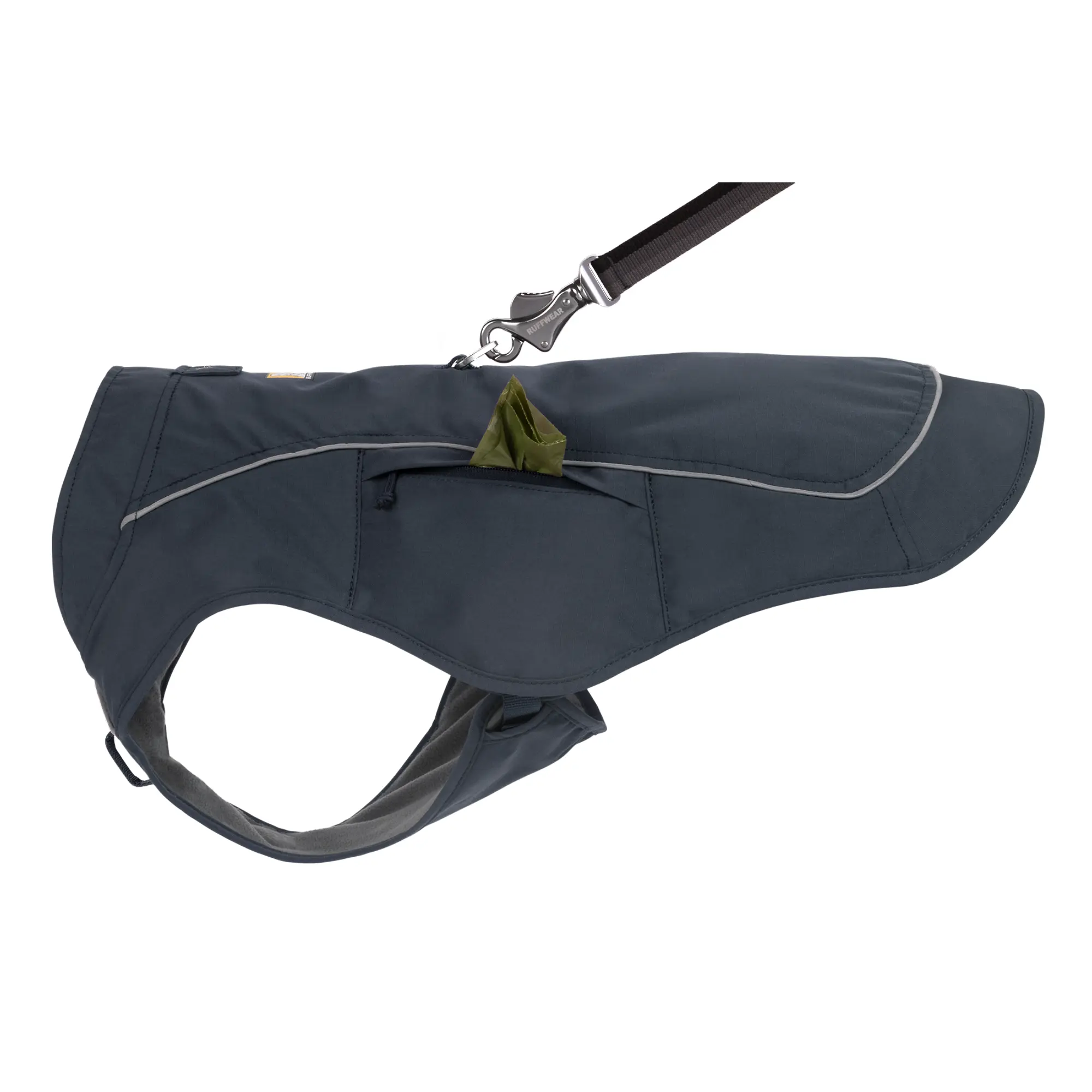 Product image 5 of 15 of RUFFWEAR Overcoat Fuse Dog Jacket/Harness - Basalt Gray