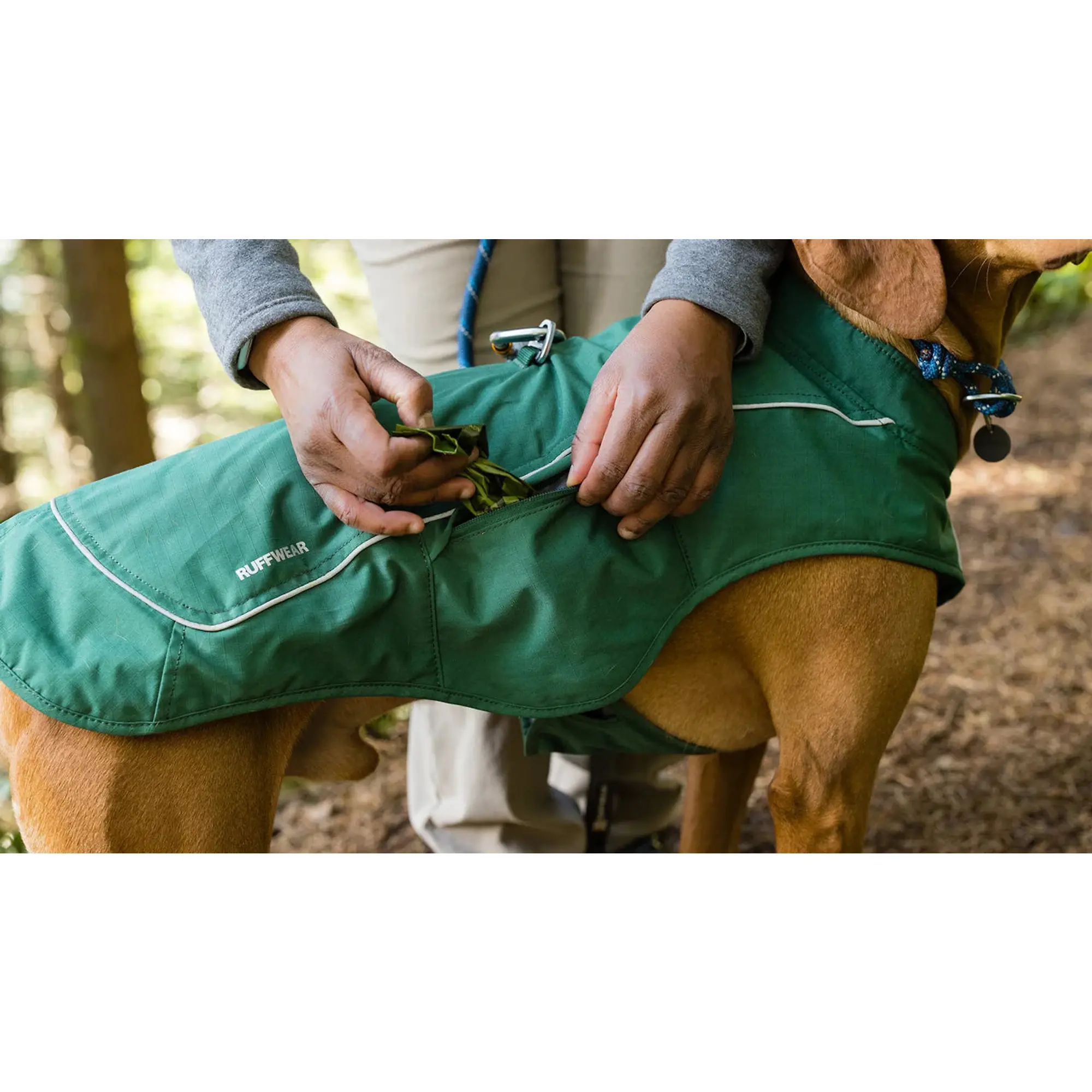 Product image 11 of 15 of RUFFWEAR Overcoat Fuse Dog Jacket/Harness - Basalt Gray