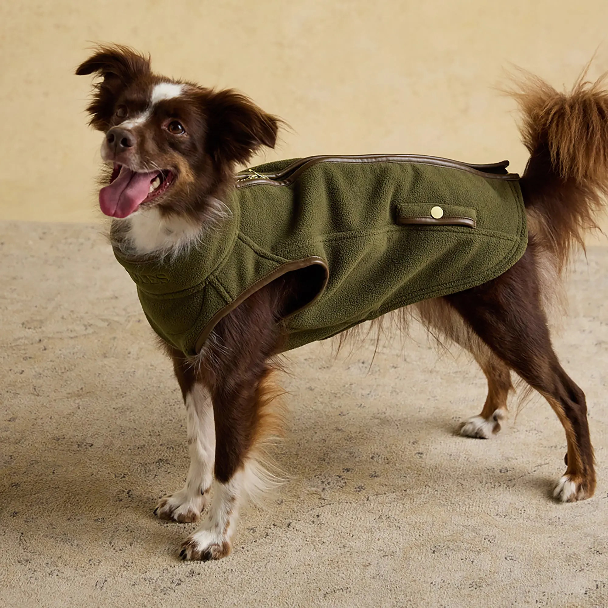 Product image 11 of 14 of Joules Fairbourne Fleece Dog Jacket - Khaki