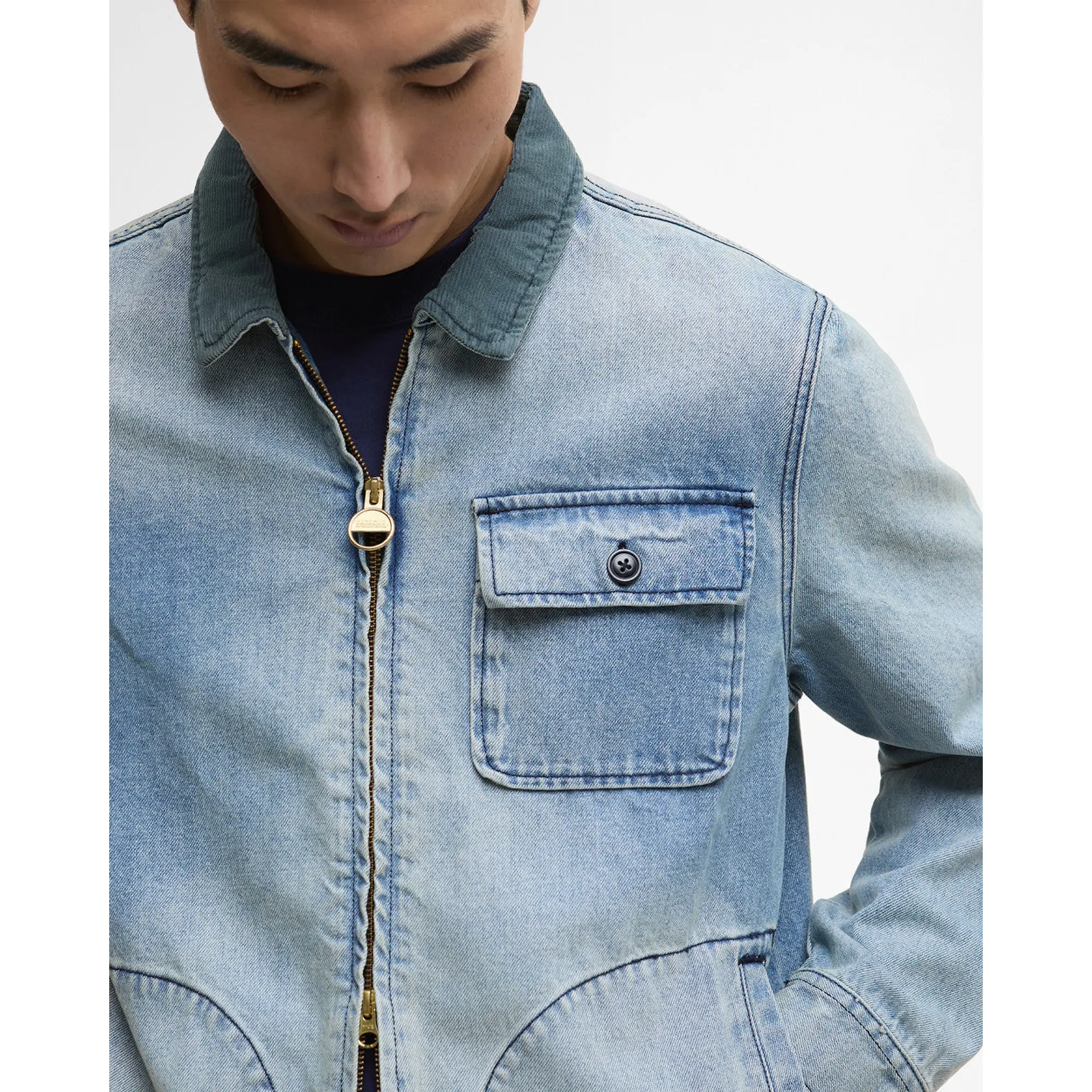 Product image 6 of 8 of Barbour International Men's Meteor Washed Denim Overshirt - Vintage