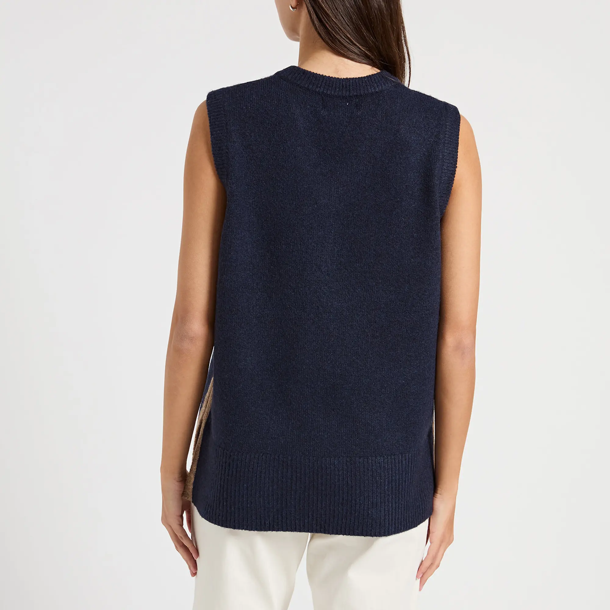 Product image 3 of 4 of Joules Women's Holly Long Knitted Vest - Navy