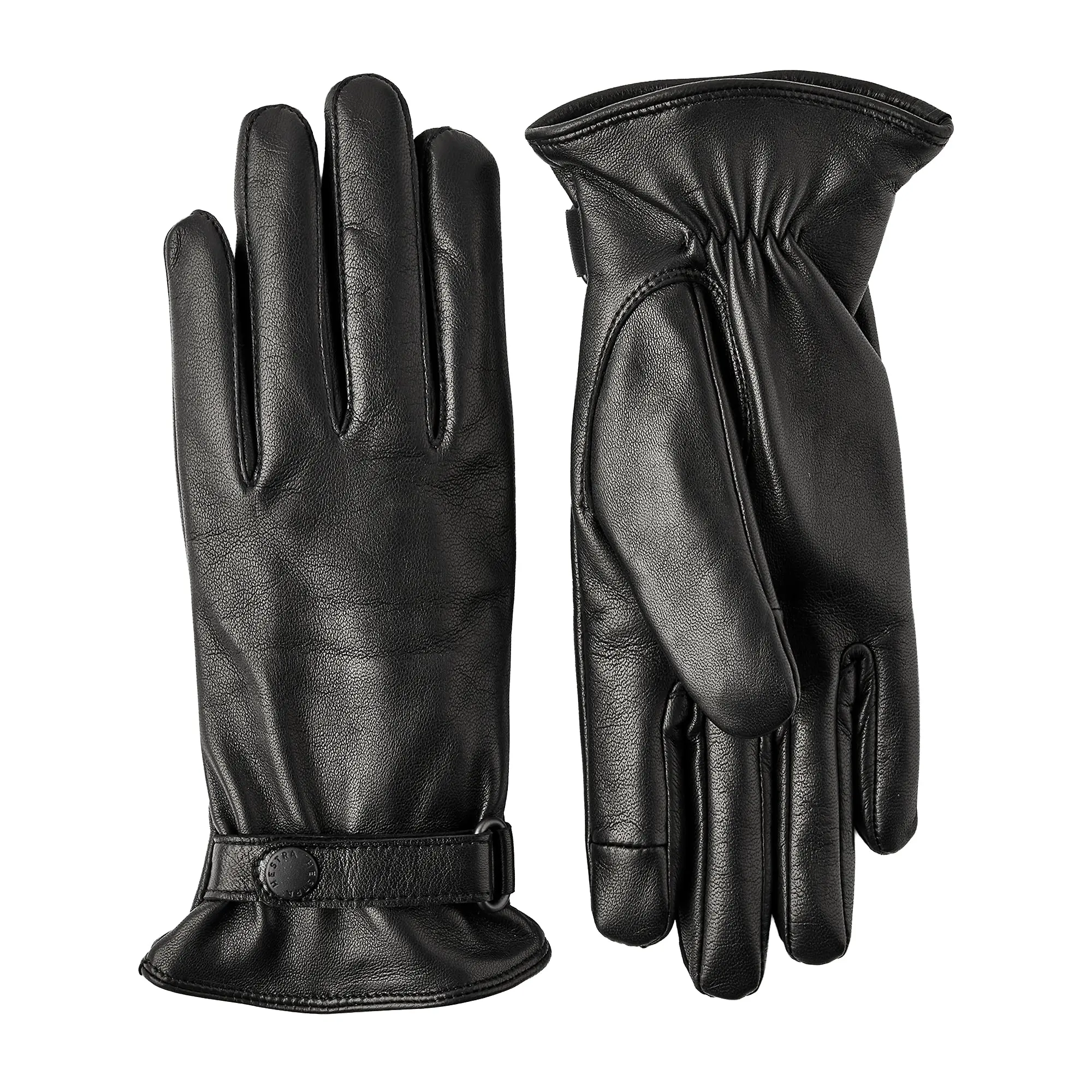 Product image 1 of 6 of Hestra Women's Menja Windproof Soft Leather Gloves - Black