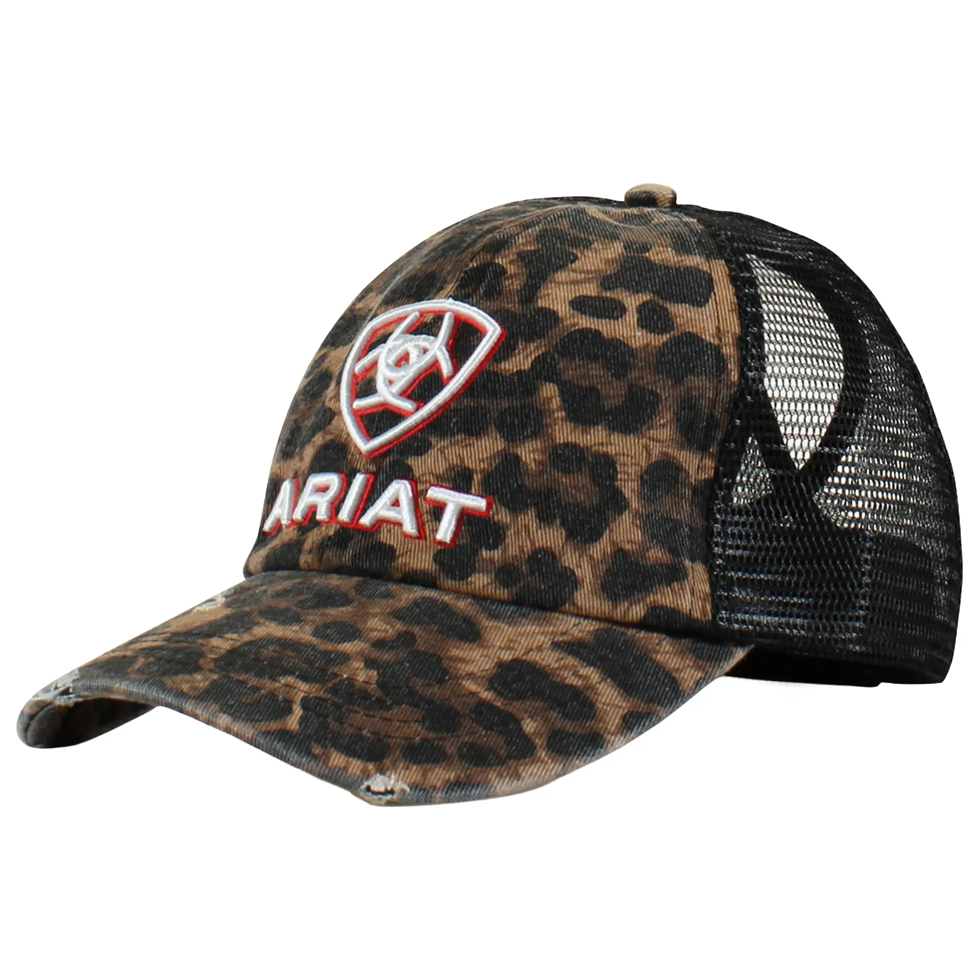 Product image 1 of 2 of Ariat Women's Embossed Logo Cheetah Print Cap - Black