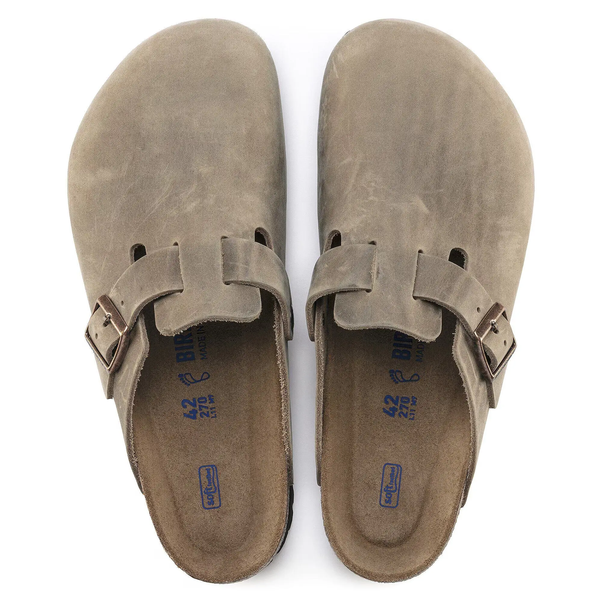 Product image 2 of 6 of Birkenstock Unisex Boston Soft Footbed Oiled Leather Regular Clogs - Tobacco Brown