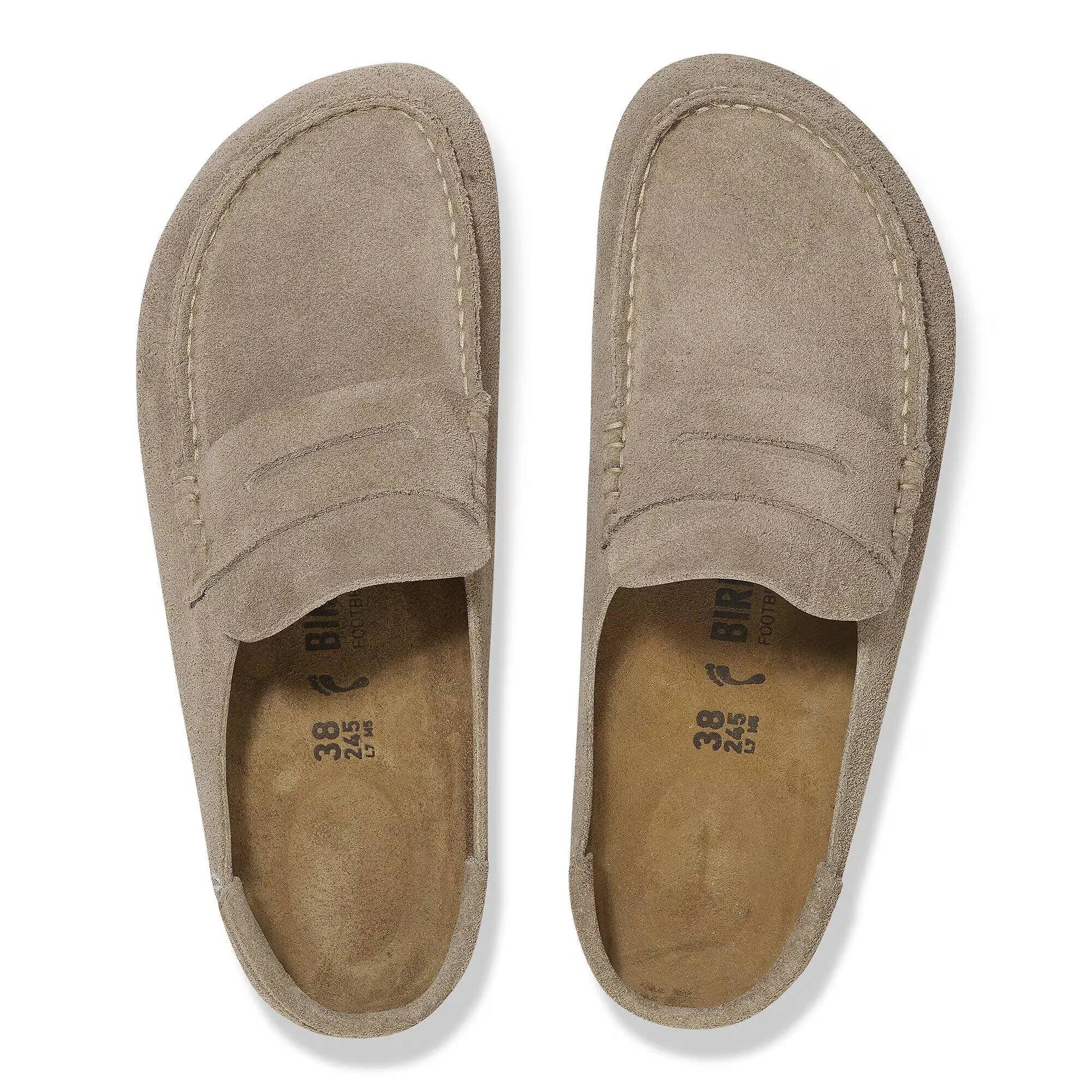 Product image 3 of 8 of Birkenstock Unisex Naples Wrapped Suede Leather Regular Clogs - Taupe