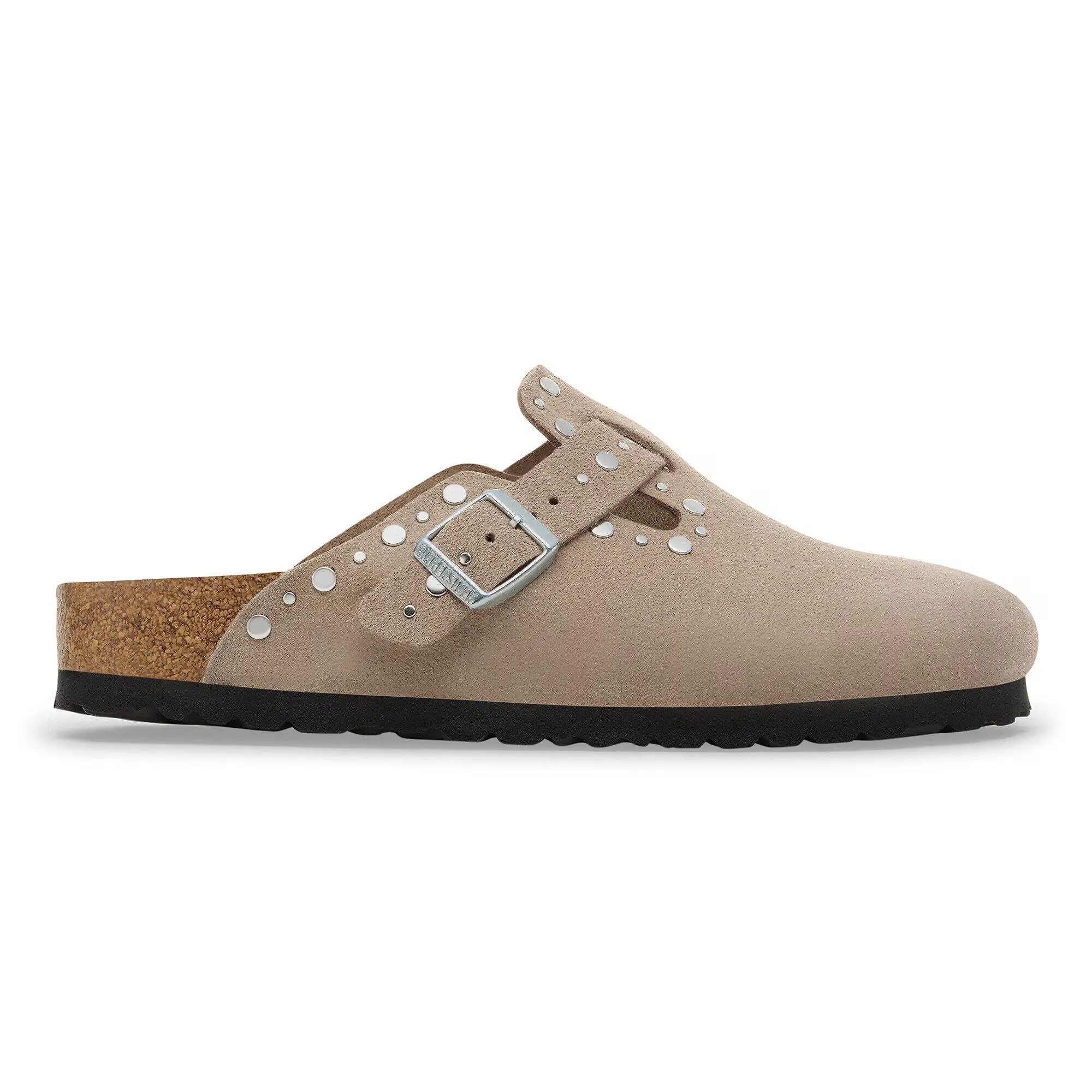 Product image 5 of 8 of Birkenstock Women's Boston Rivets Suede Leather Narrow Clogs - Taupe