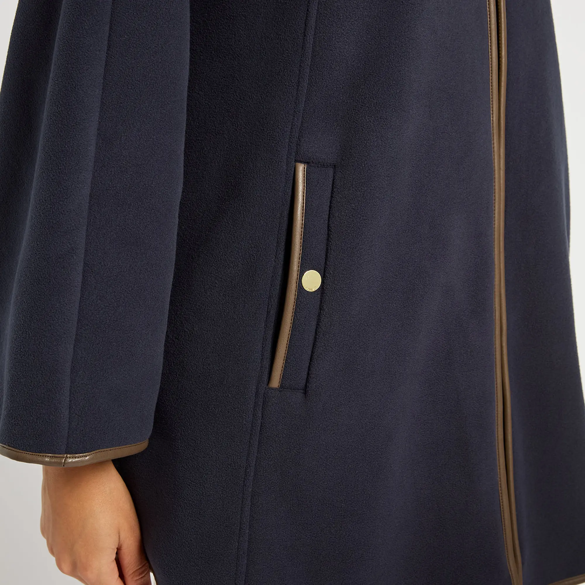Product image 4 of 7 of Joules Women's Heritage Fleece Longline Cape - Navy