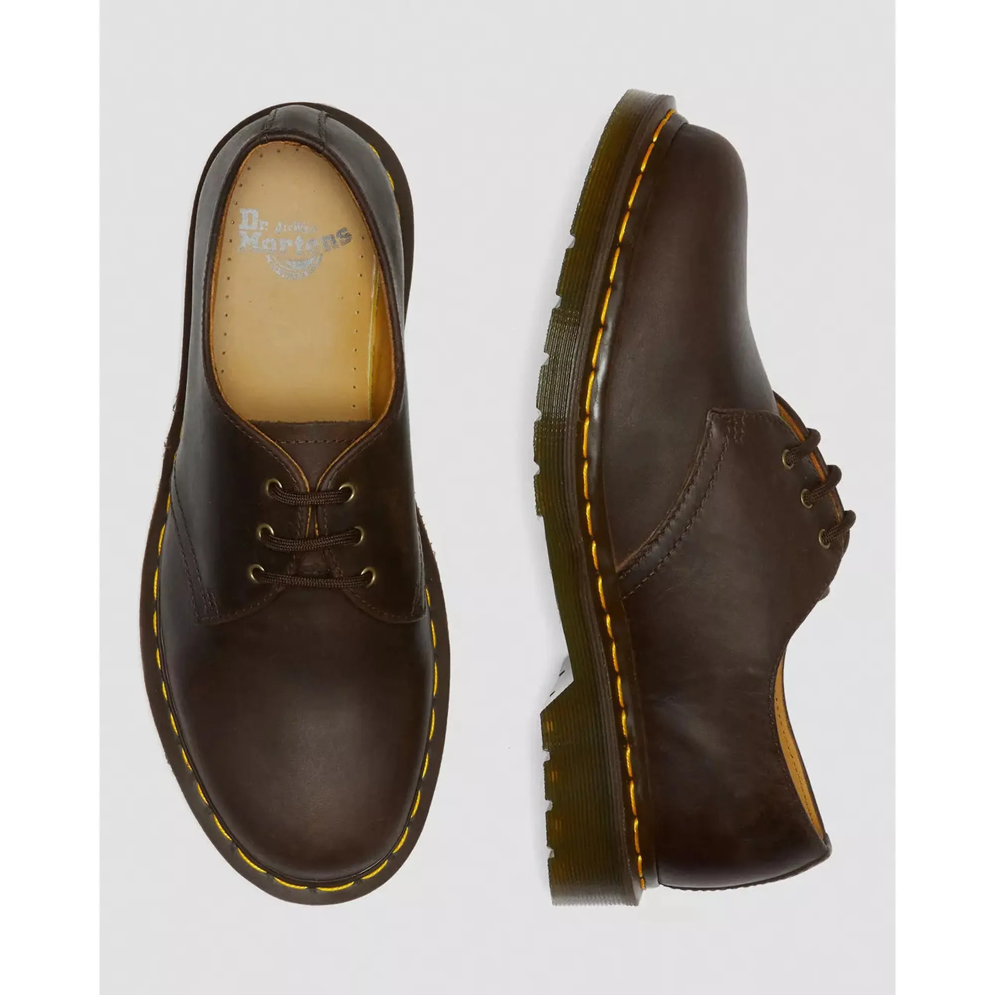 Product image 9 of 10 of Dr Martens Unisex 1461 Crazy Horse Leather Oxford Shoes - Dark Brown