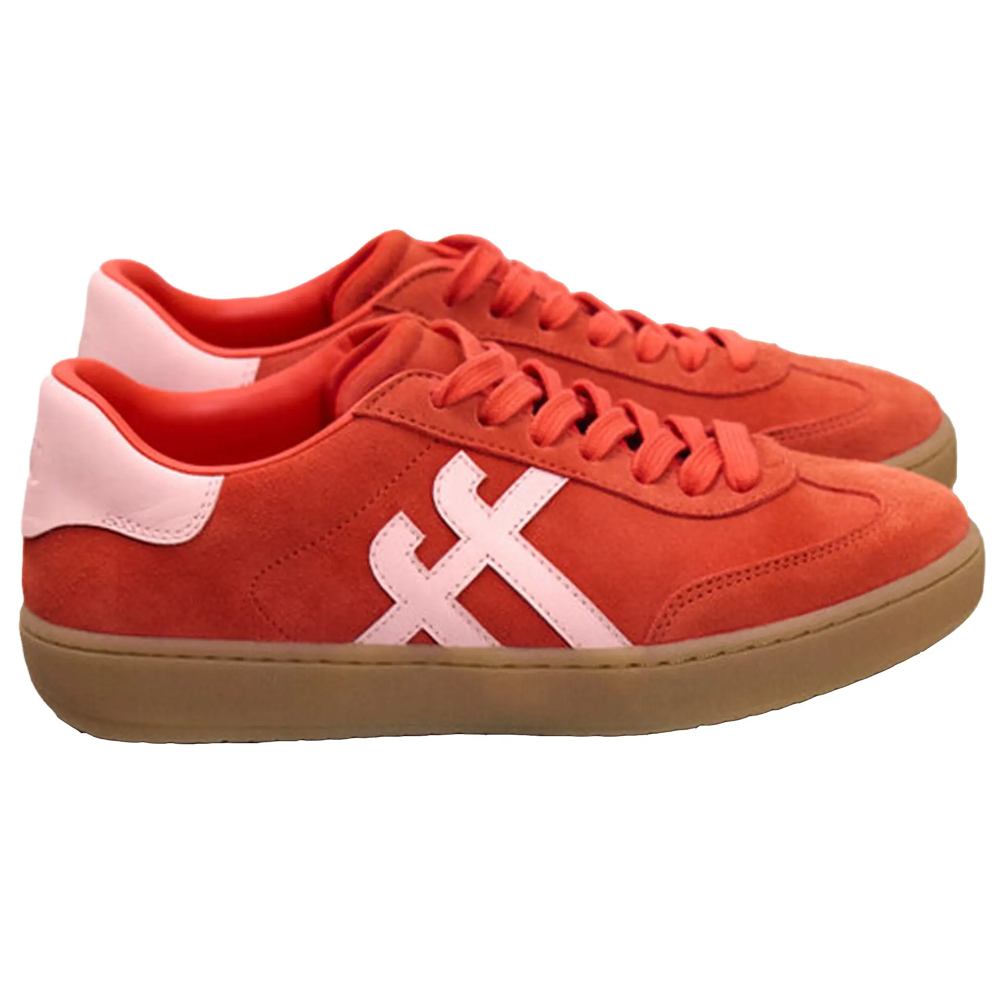 Product image 1 of 10 of FitFlop Women's The Dash FF T-Toe Suede Trainers - Cherry Tomato / Warm Pink