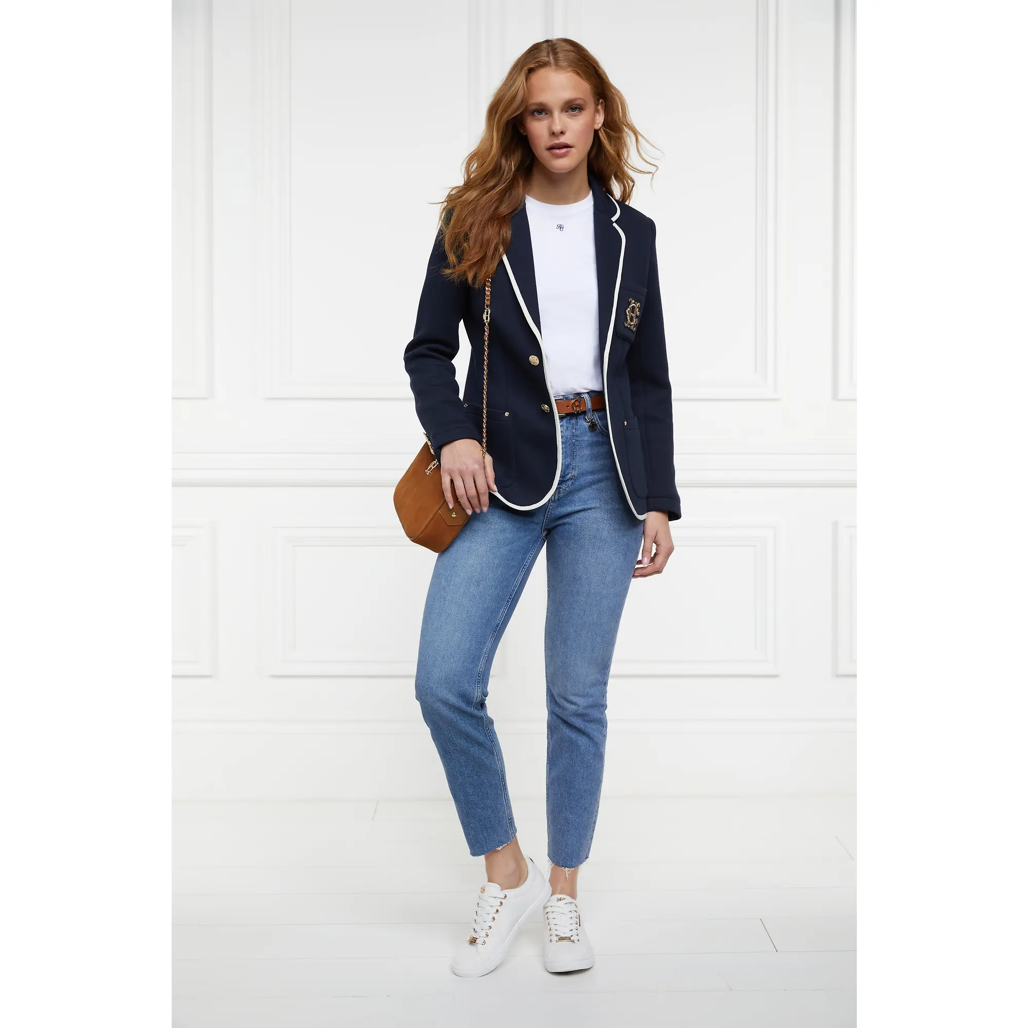 Product image 3 of 12 of Holland Cooper Women's Chelsea Court Trainers - White