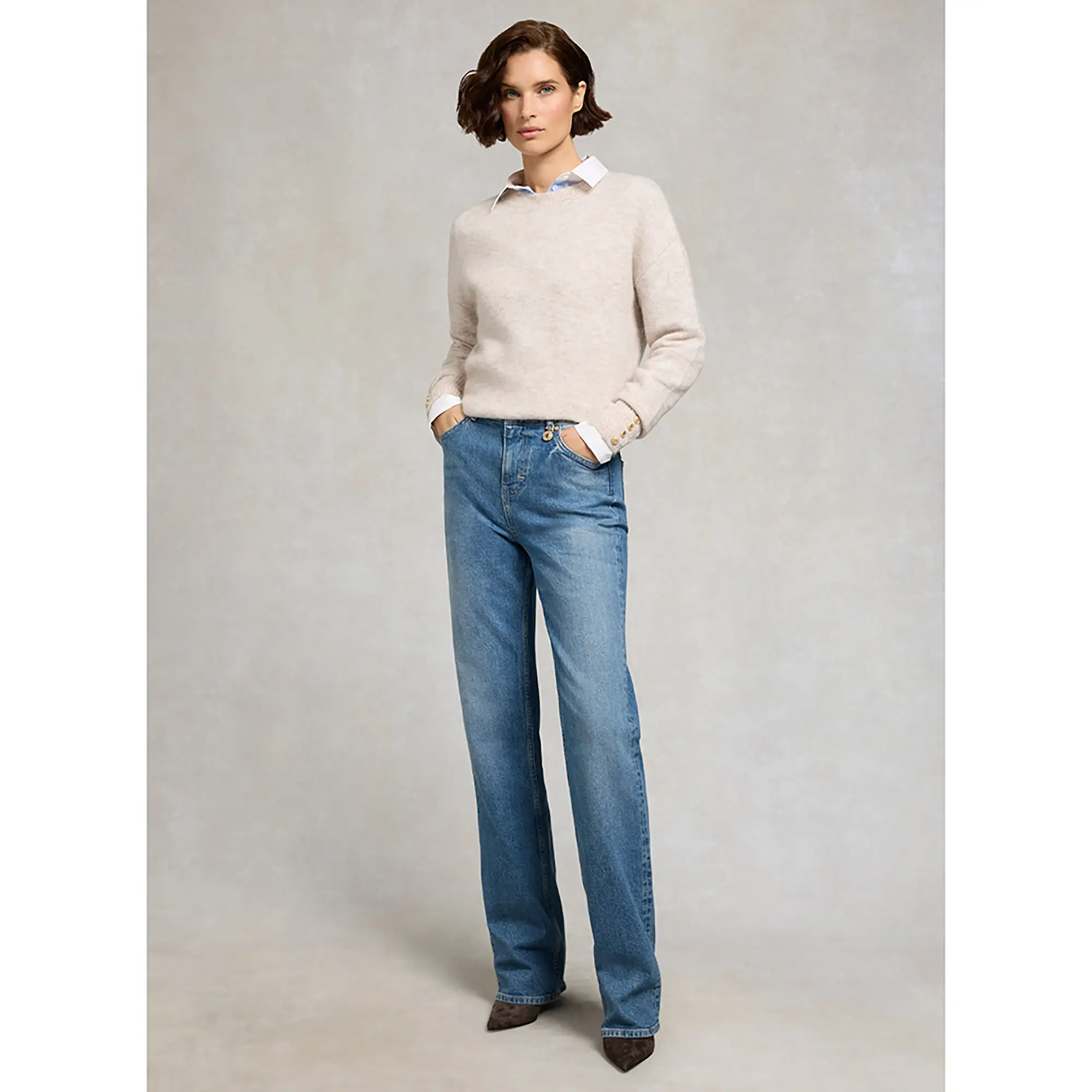 Product image 6 of 9 of Holland Cooper Women's Tori Crew Neck Knit - Barley