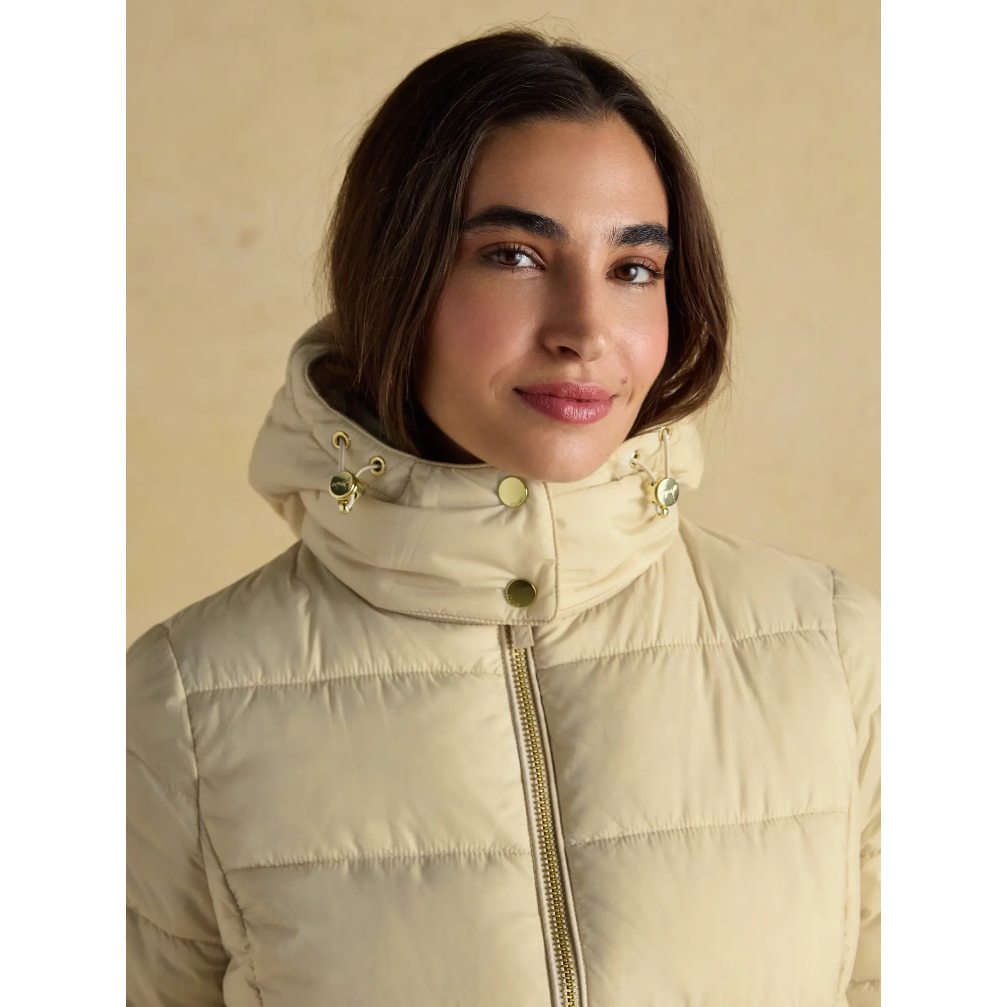 Product image 10 of 10 of Joules Women's Hadlow Short Showerproof Padded Coat -  Neutral