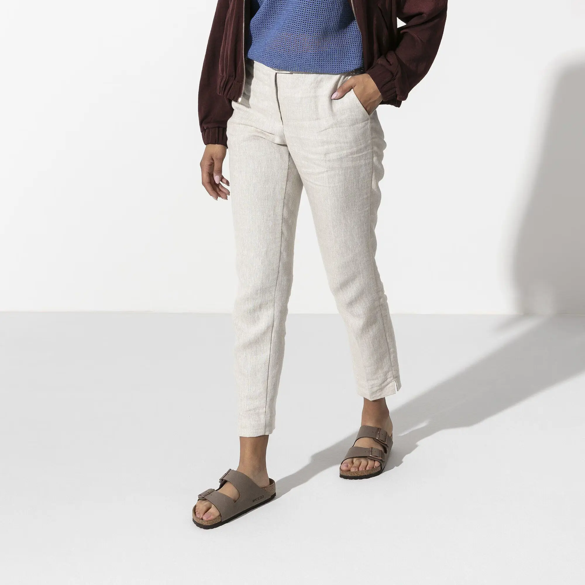 Product image 4 of 11 of Birkenstock Unisex Arizona Birko-Flor Nubuck Regular Sandals - Mocca