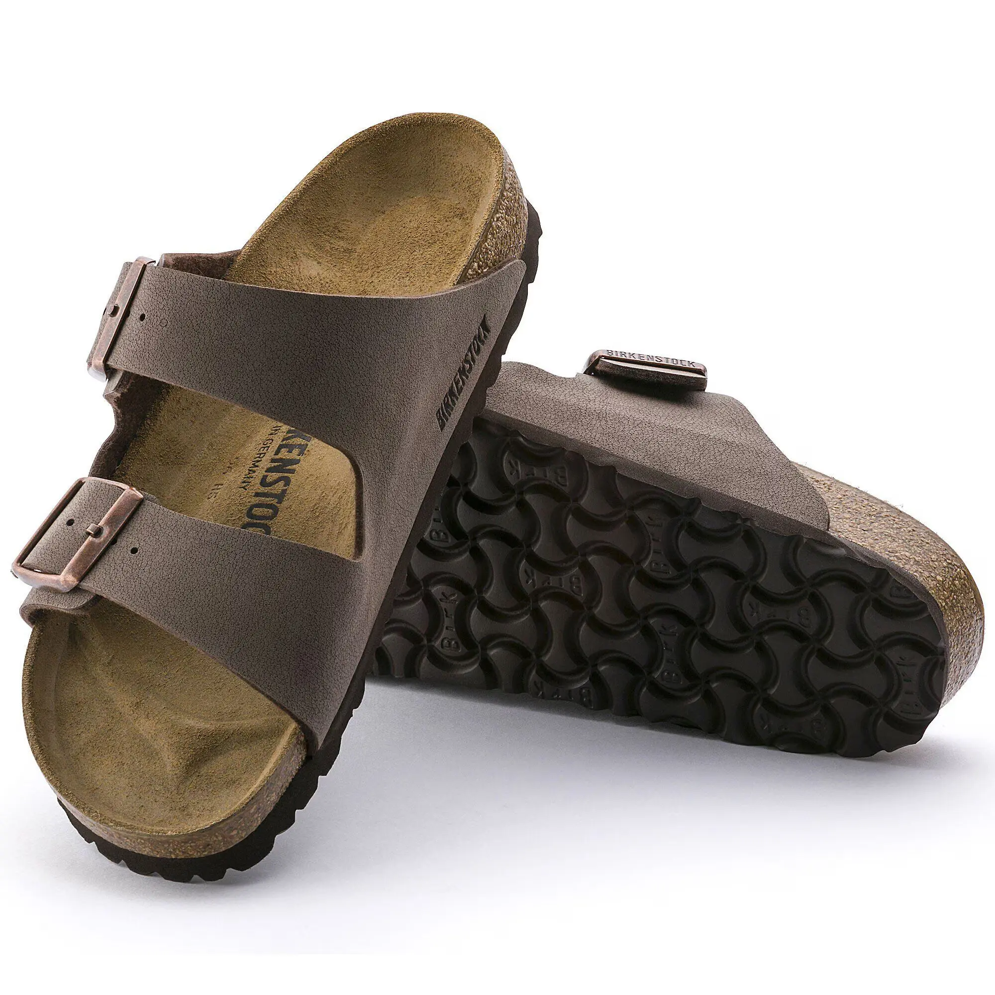 Product image 7 of 11 of Birkenstock Unisex Arizona Birko-Flor Nubuck Regular Sandals - Mocca