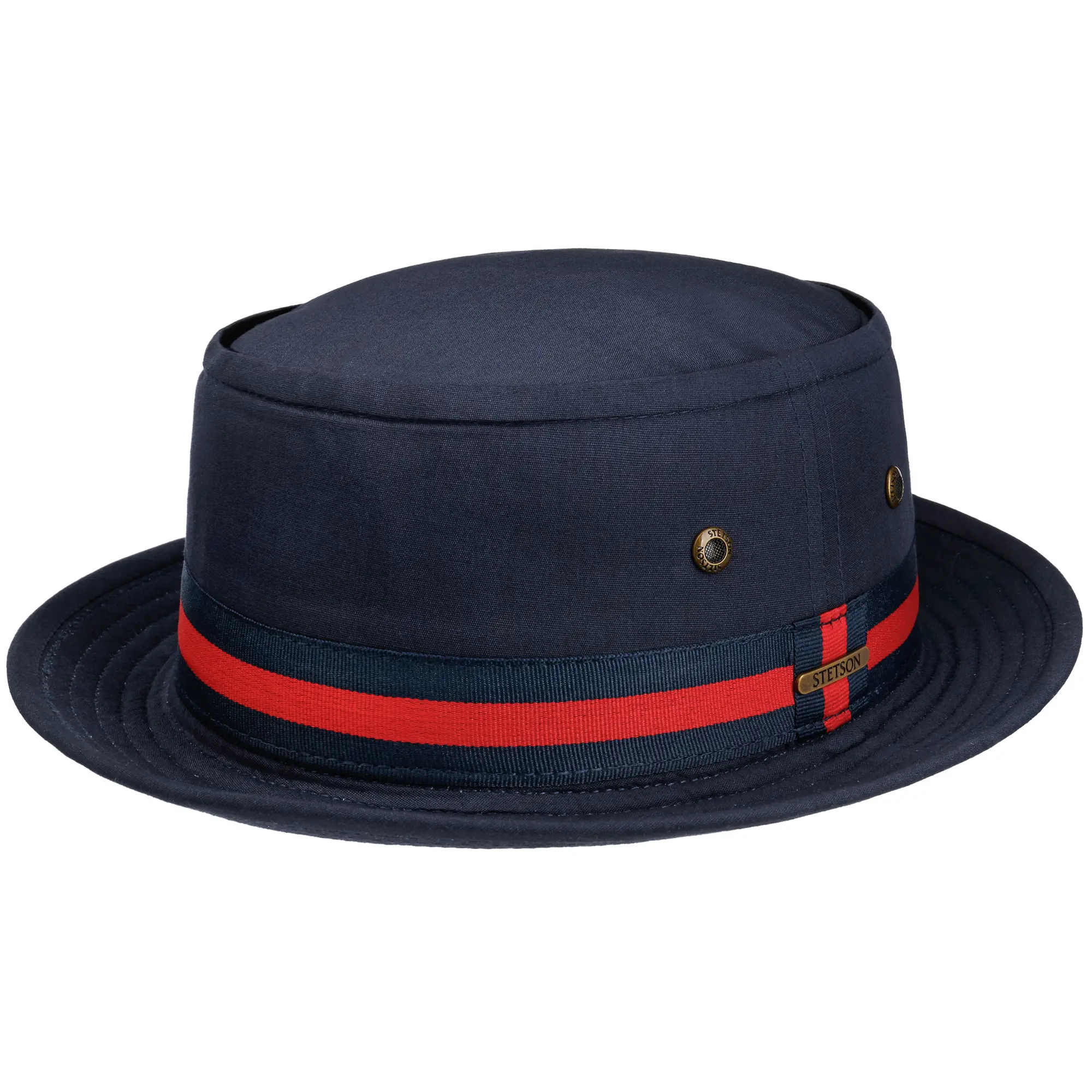 Product image 1 of 6 of Stetson Classic Band Pork Pie Cloth Hat - Dark Navy