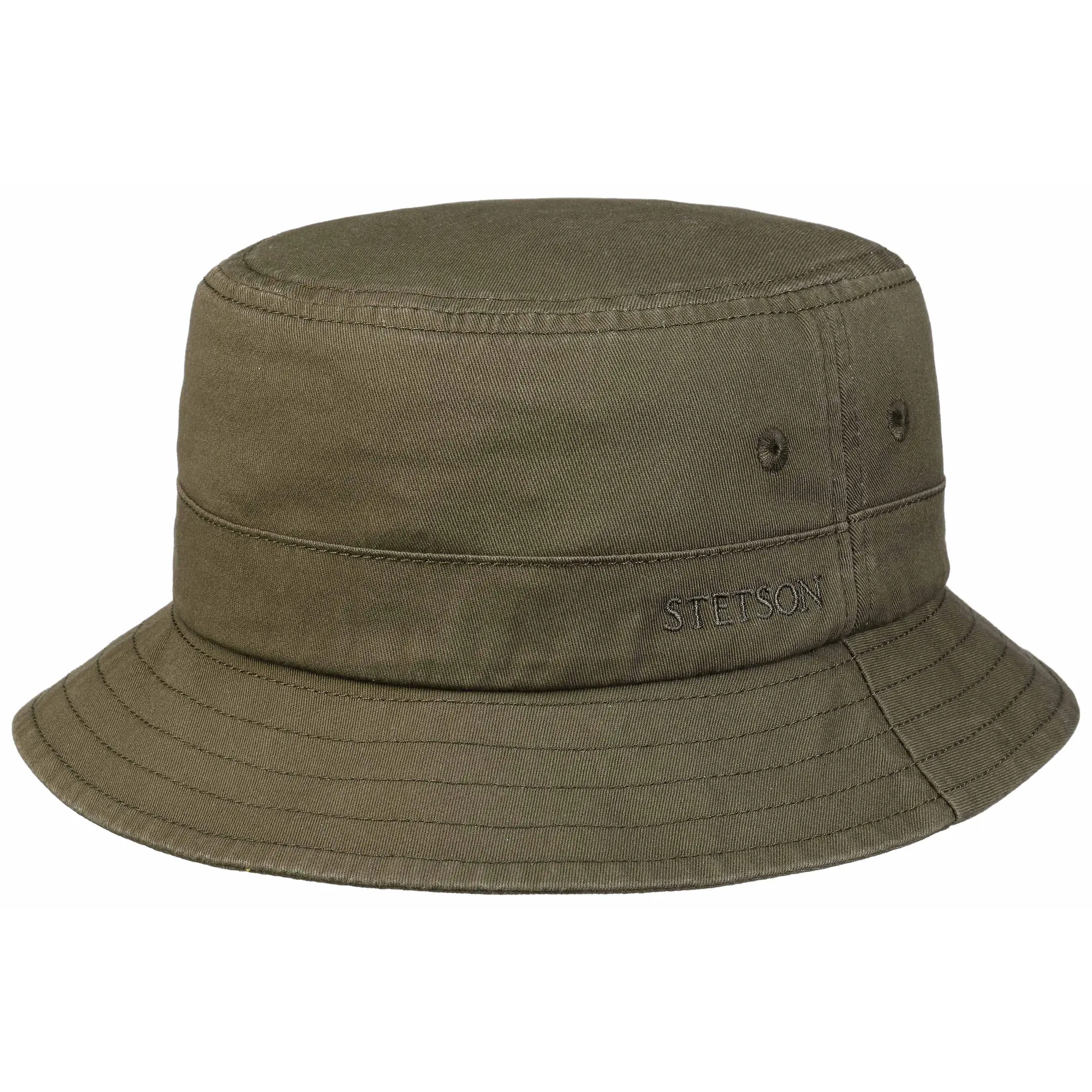 Product image 1 of 5 of Stetson Twill Bucket Hat with UV Protection - Olive