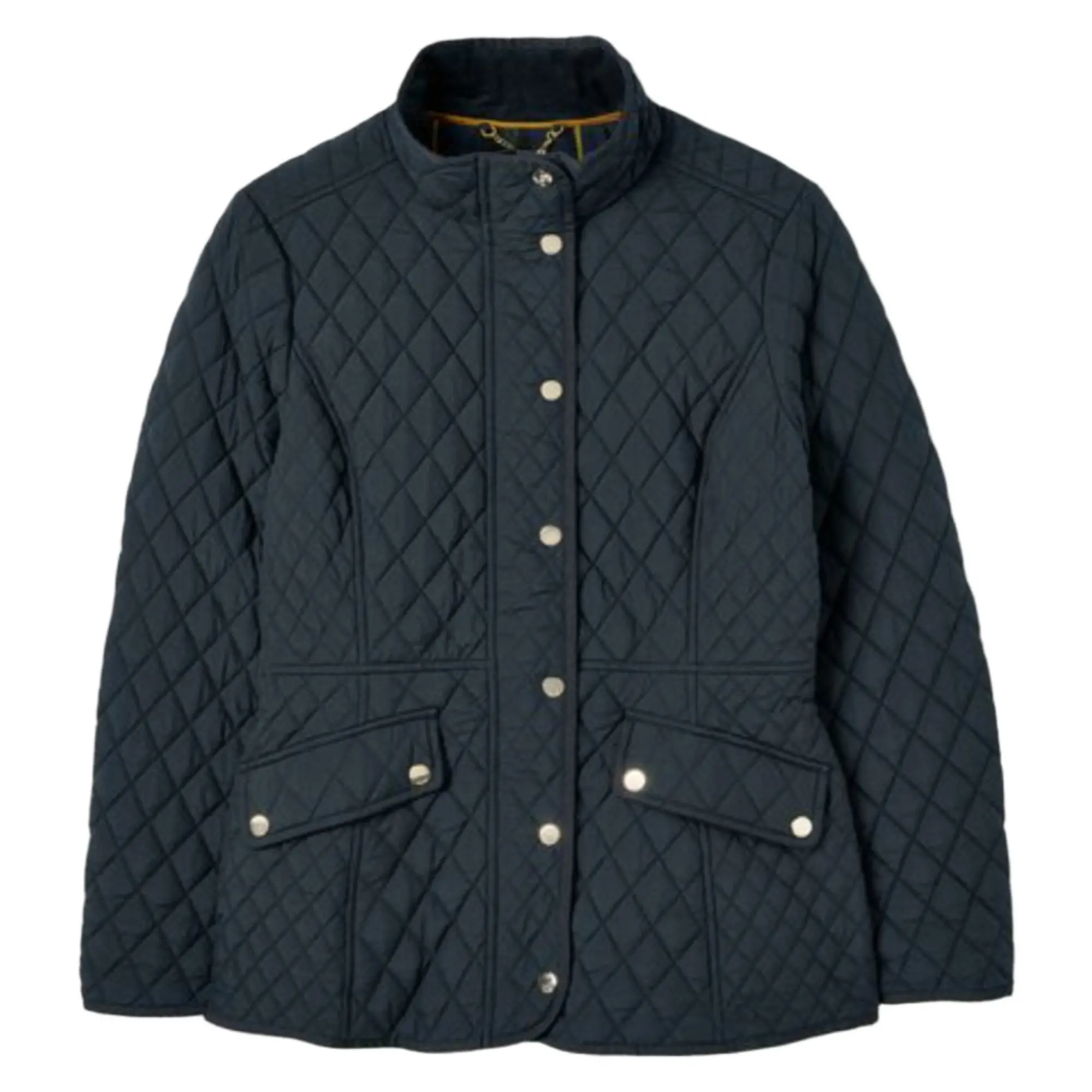 Product image 1 of 7 of Joules Women's Allendale Showerproof Diamond Quilted Coat - Navy Blue