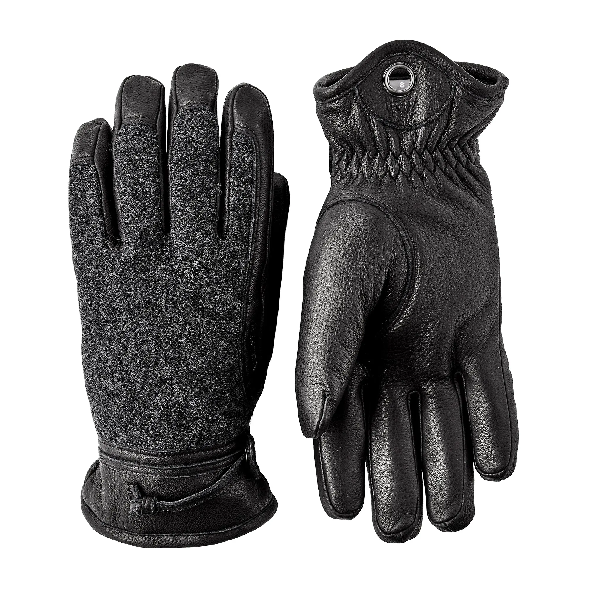 Product image 1 of 5 of Hestra Men's Daniel Leather Gloves - Charcoal/Black