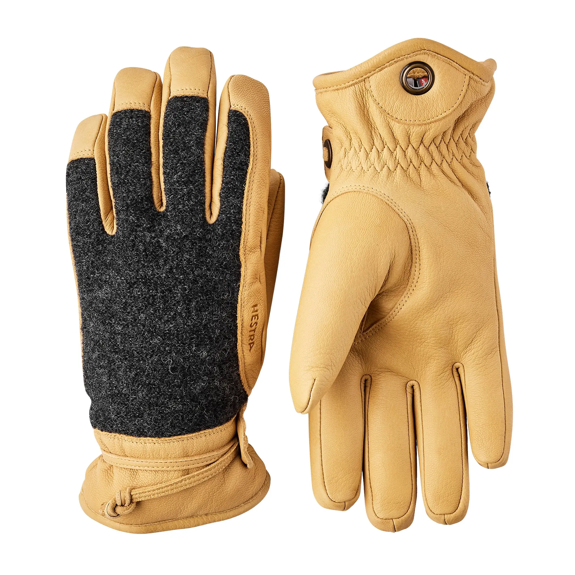 Product image 1 of 5 of Hestra Men's Daniel Leather Gloves - Charcoal/Tan