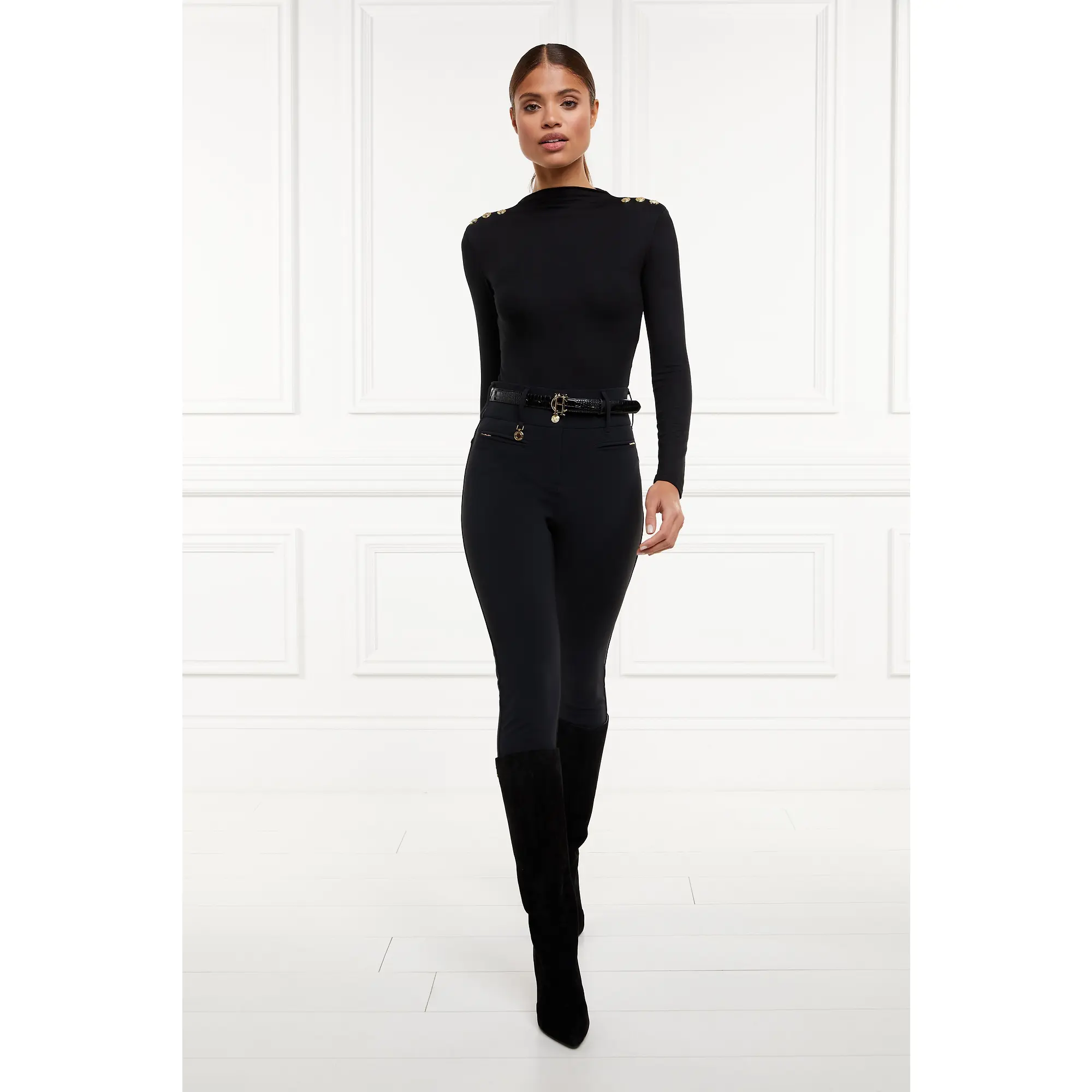 Product image 8 of 13 of Holland Cooper Women's Contour Trousers (Regular Leg) - Black