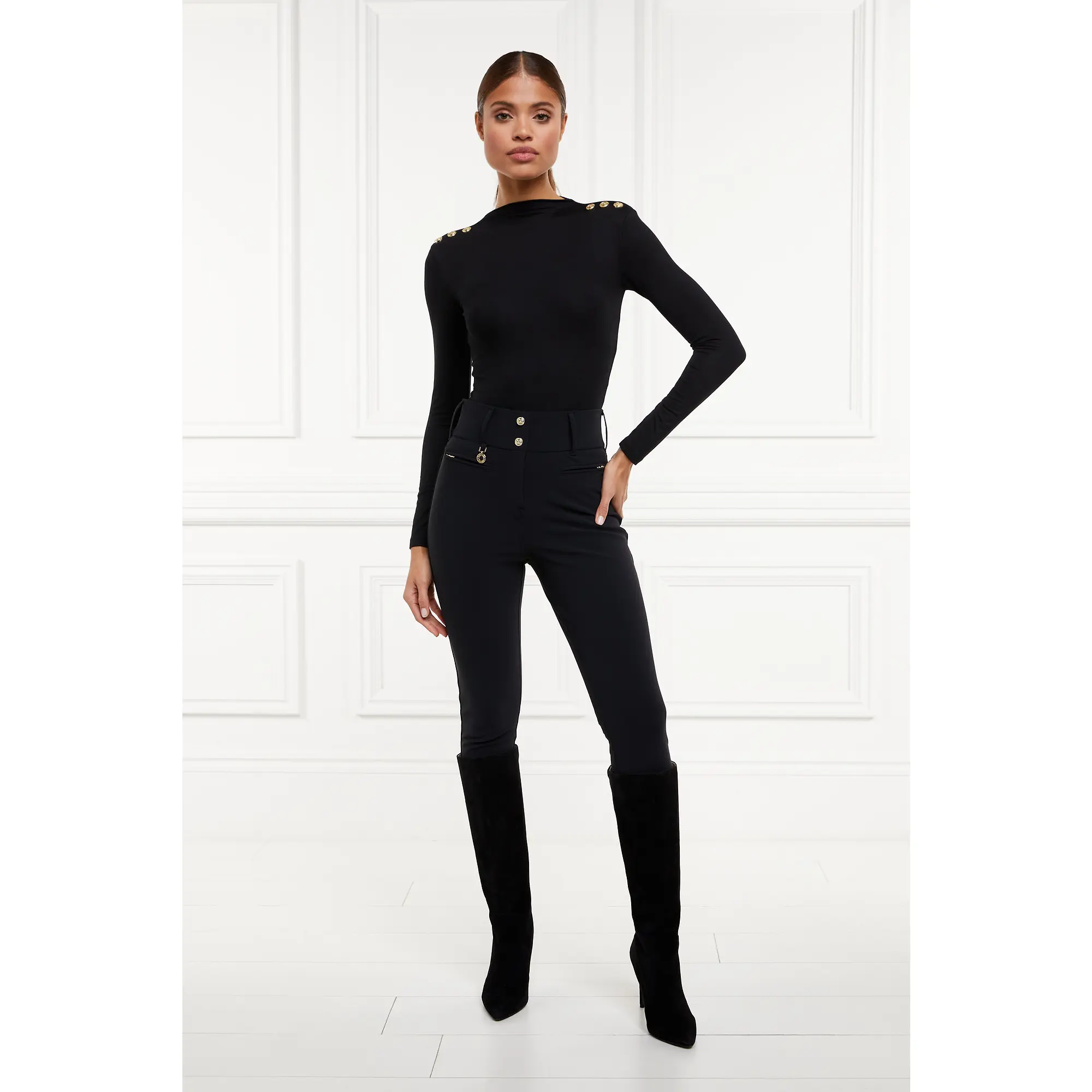 Product image 6 of 13 of Holland Cooper Women's Contour Trousers (Regular Leg) - Black