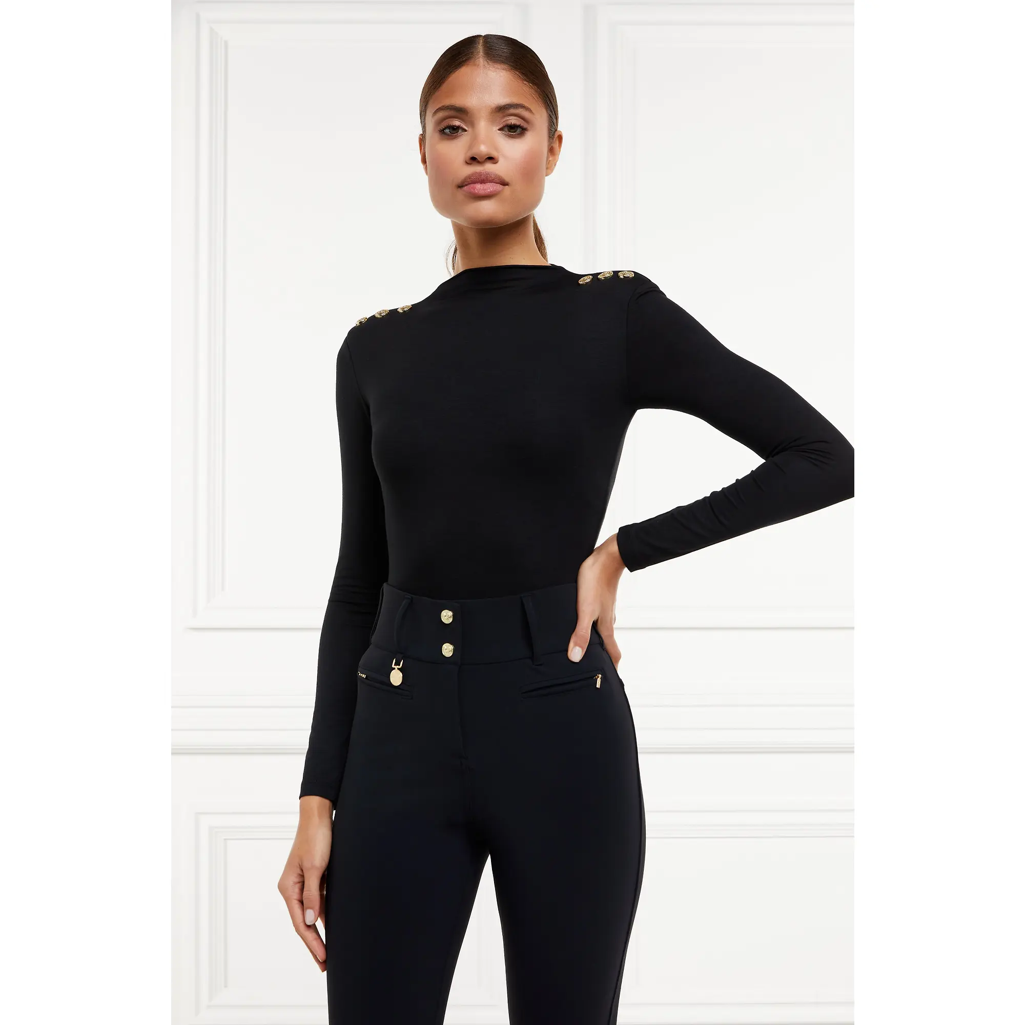 Product image 13 of 13 of Holland Cooper Women's Contour Trousers (Regular Leg) - Black