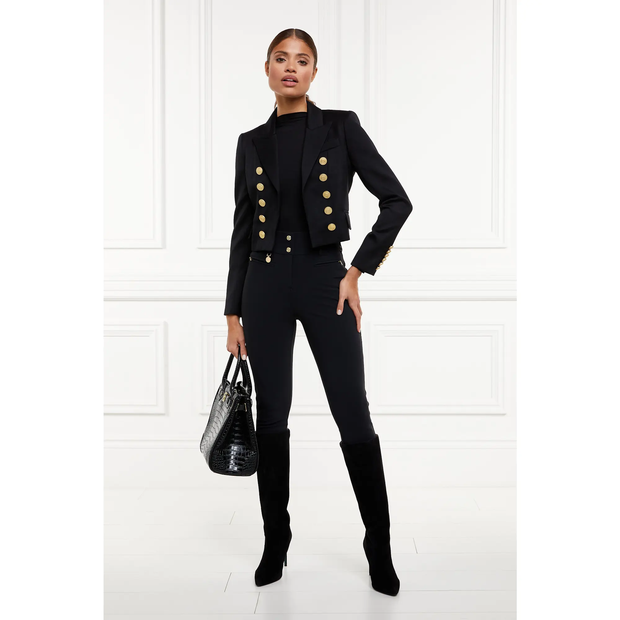 Product image 10 of 13 of Holland Cooper Women's Contour Trousers (Regular Leg) - Black