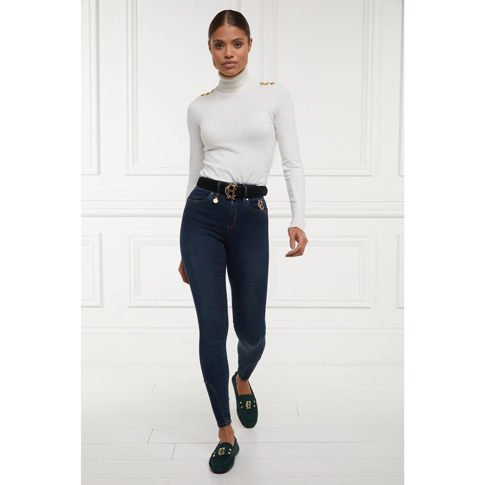Product image 2 of 10 of Holland Cooper Women's Jodhpur Jeans - Deep Indigo