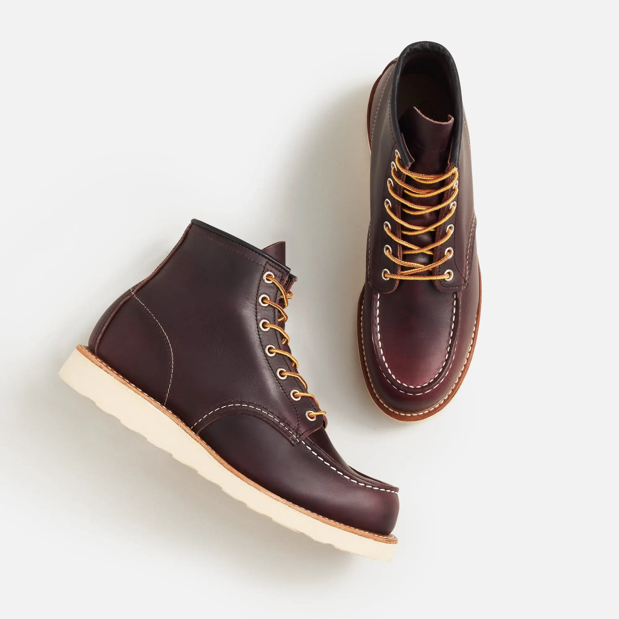 Product image 5 of 10 of Red Wing Classic Moc Toe 6" Boot Excalibur Leather - Black Cherry - Style 8847
