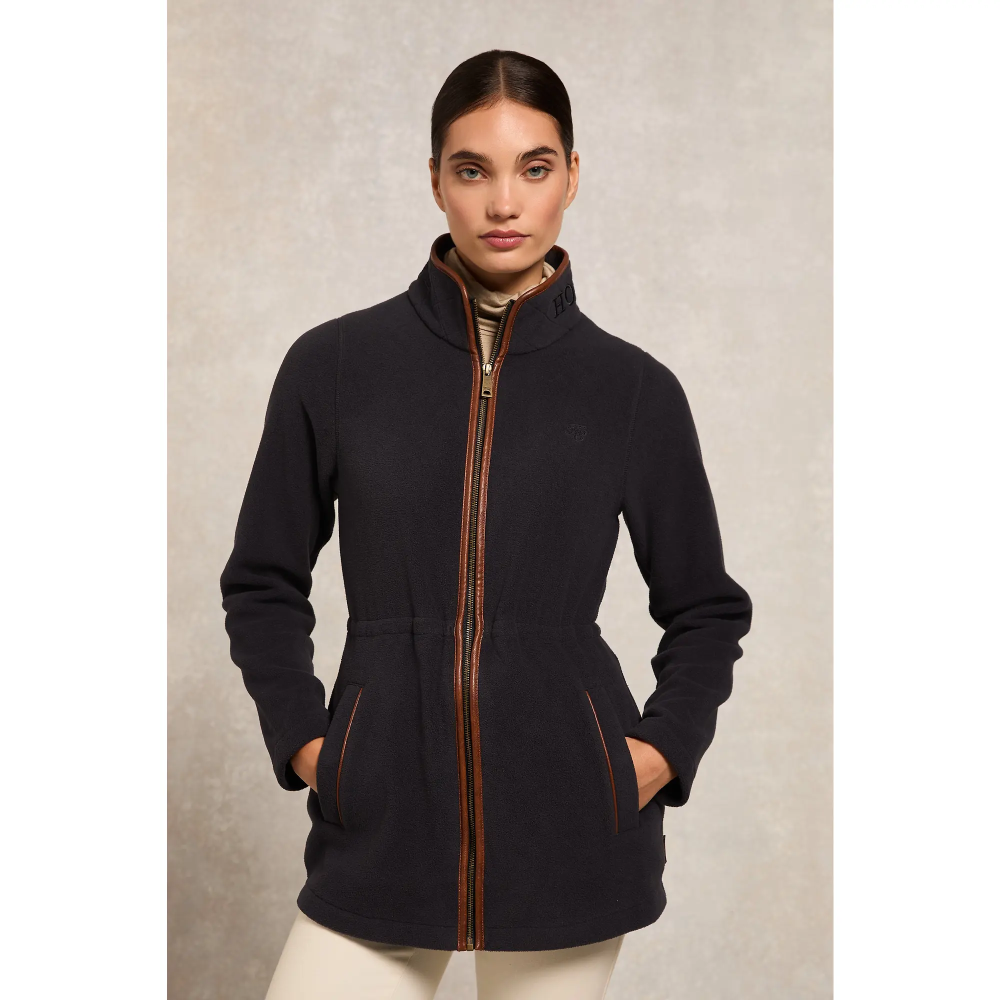 Product image 2 of 9 of Holland Cooper Women's Country Longline Fleece - Ink Navy