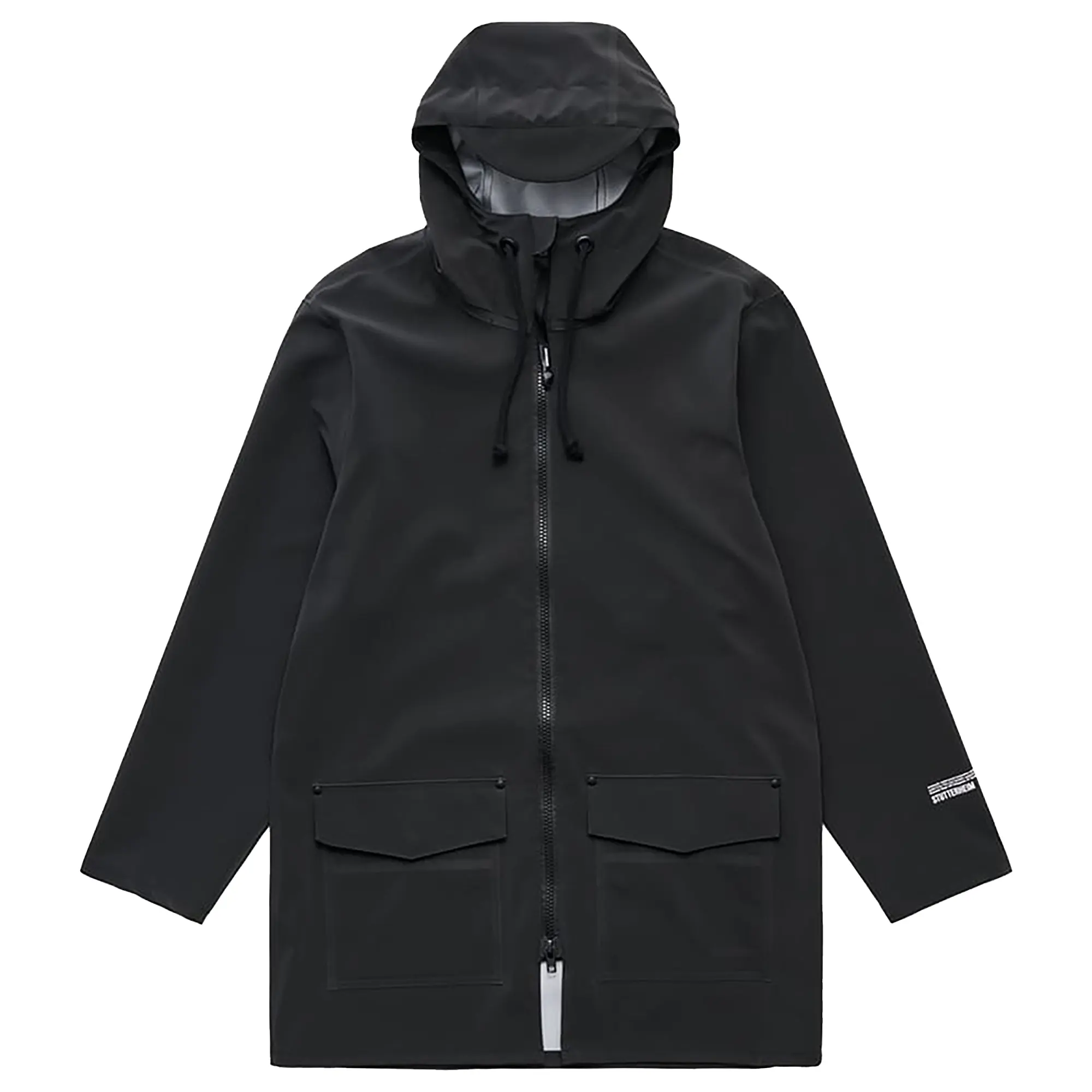Product image 1 of 11 of Stutterheim Stockholm Lightweight Patch Raincoat - Matte Black