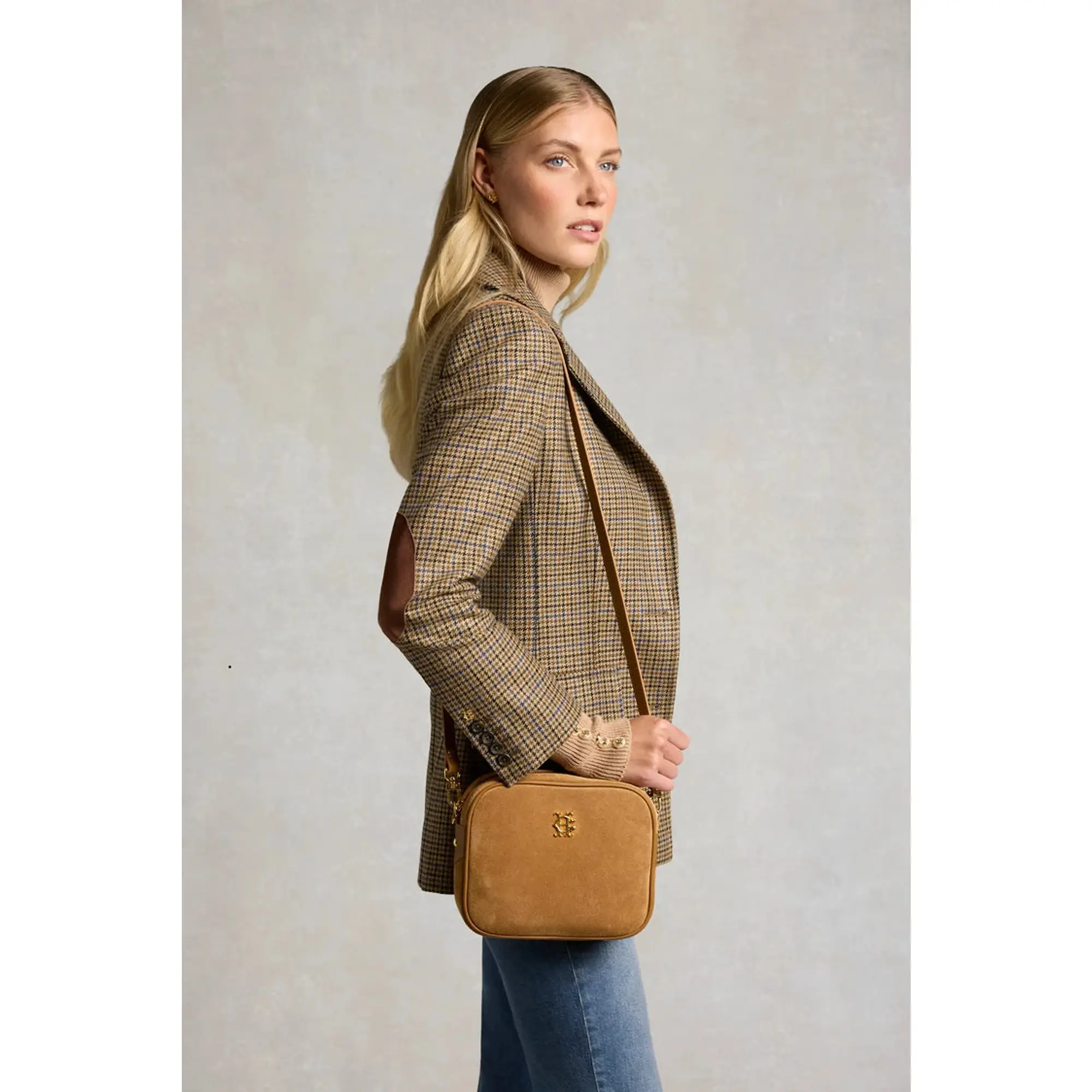 Product image 2 of 9 of Holland Cooper Women's Country Camera Bag - Tan Suede