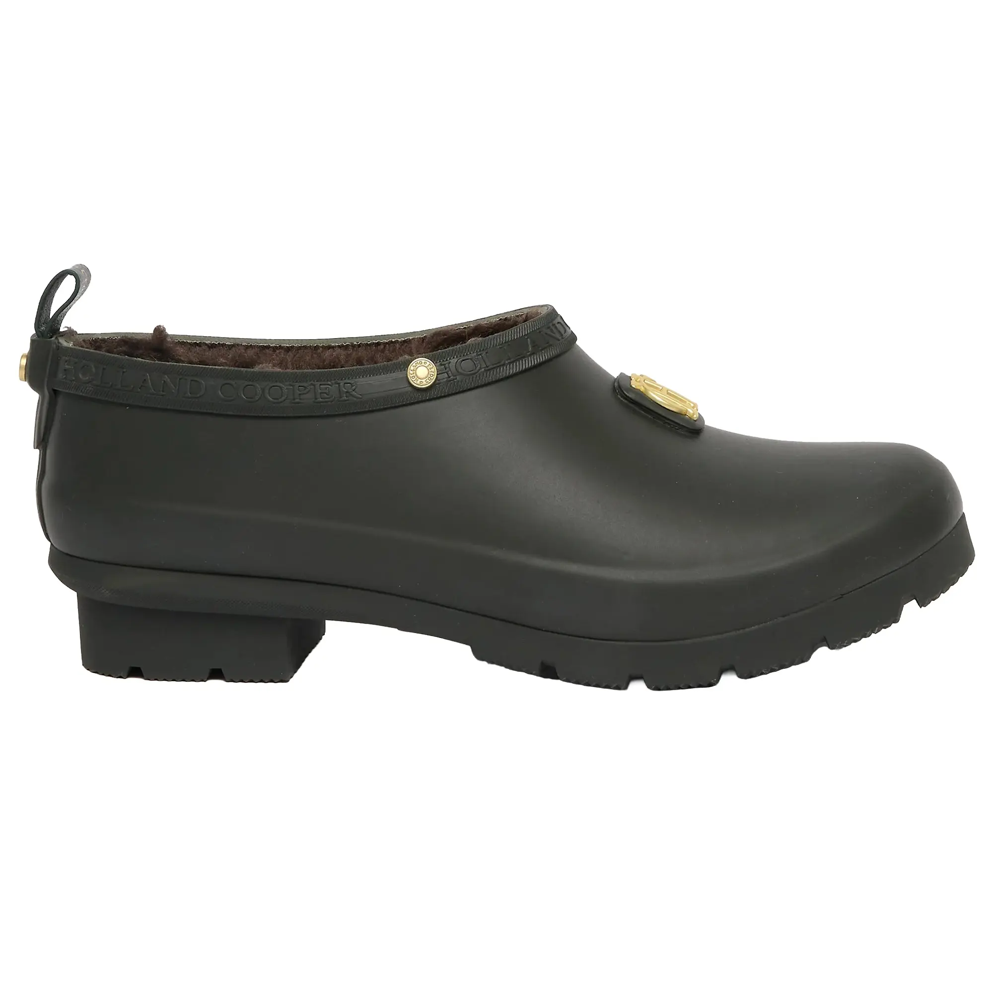 Product image 1 of 9 of Holland Cooper Women's Sherpa Lined Gardening Loafers - Dark Pine