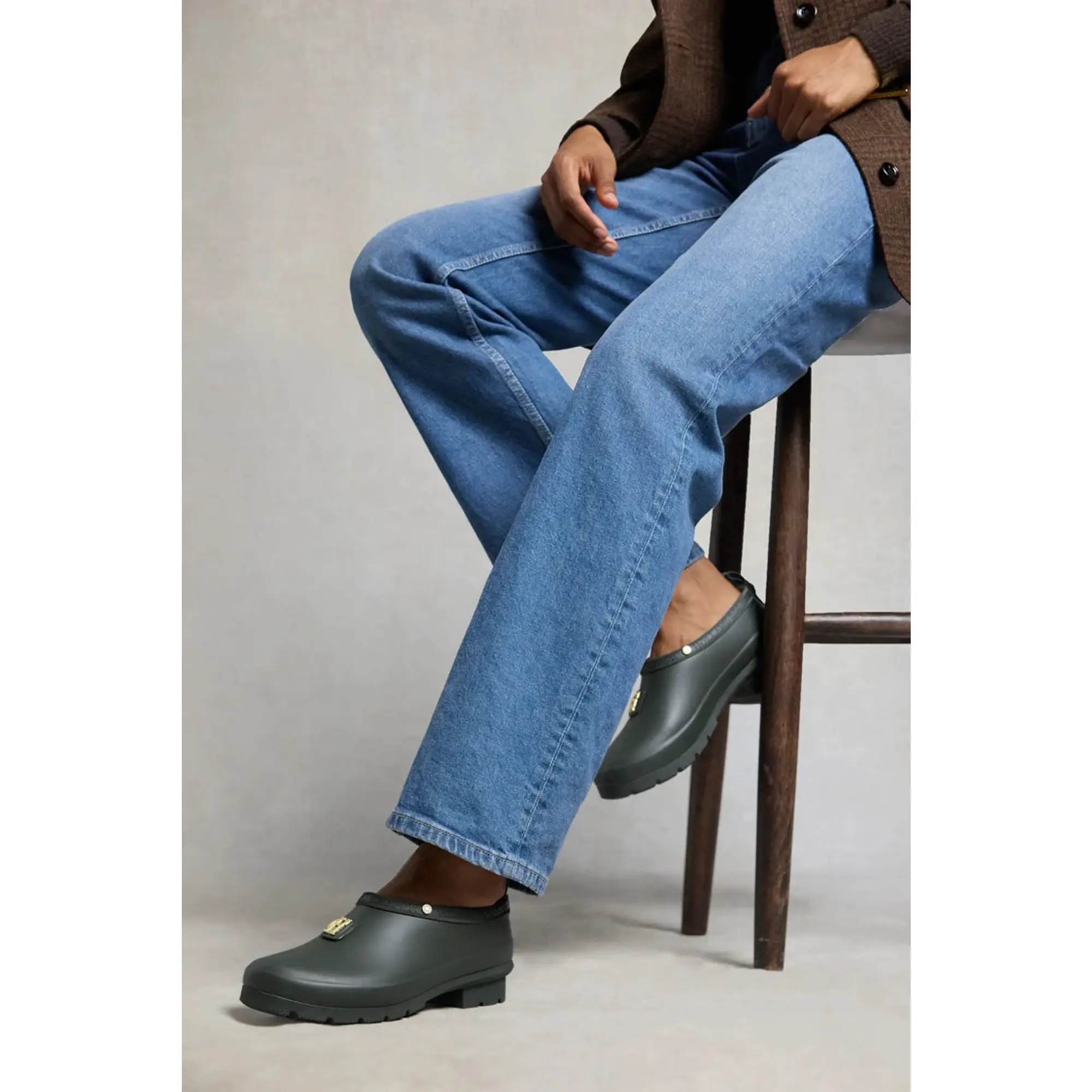 Product image 4 of 9 of Holland Cooper Women's Sherpa Lined Gardening Loafers - Dark Pine