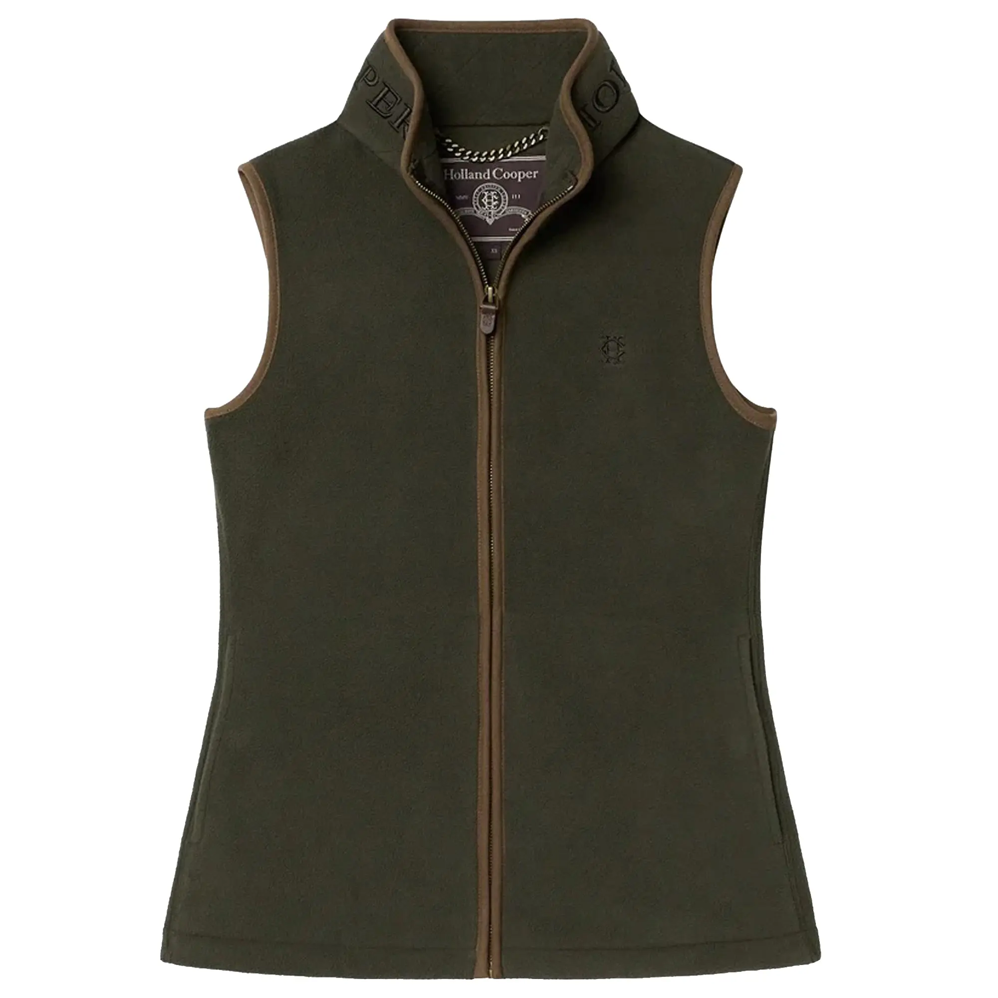Product image 1 of 7 of Holland Cooper Women's Country Fleece Gilet - Khaki Canvas