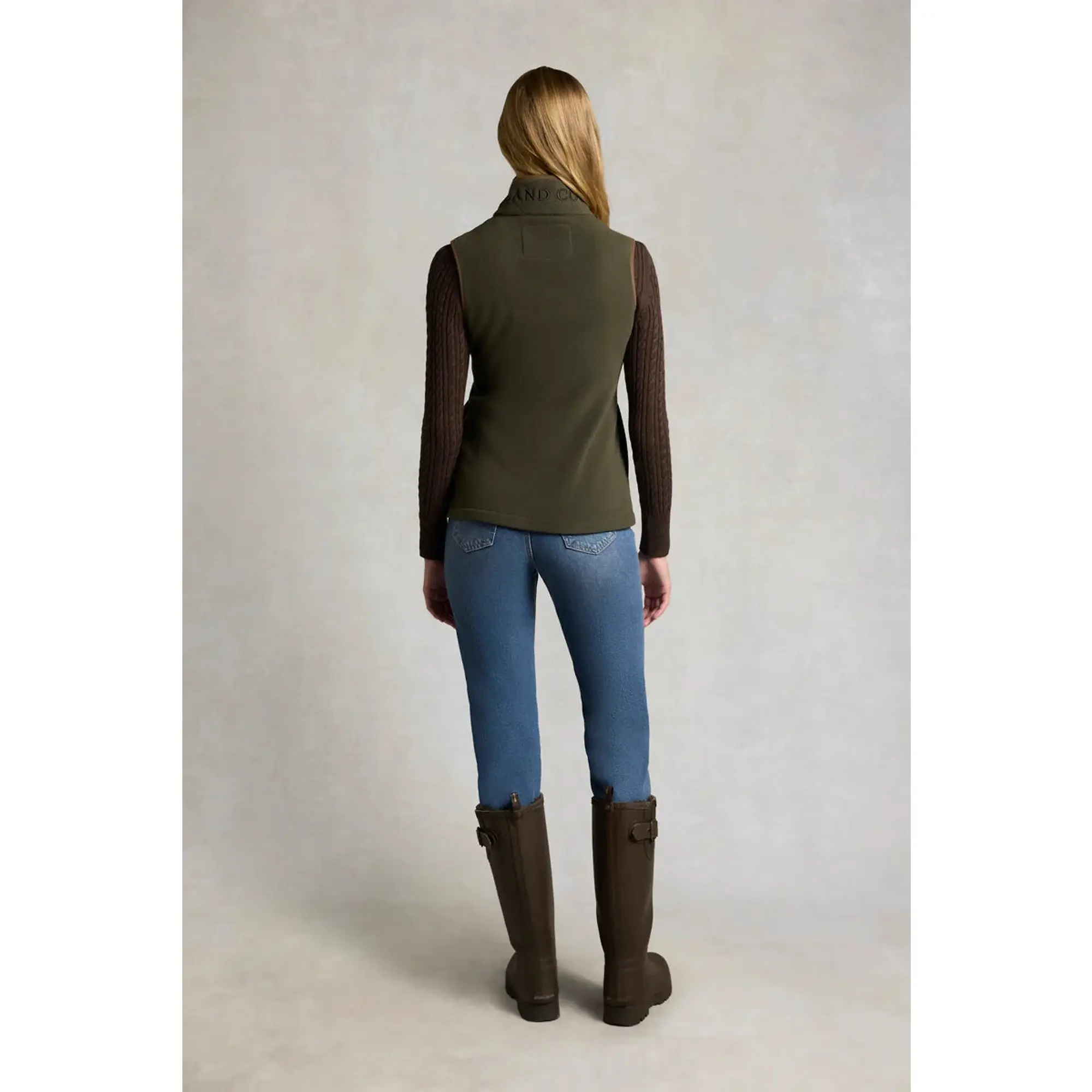 Product image 5 of 7 of Holland Cooper Women's Country Fleece Gilet - Khaki Canvas