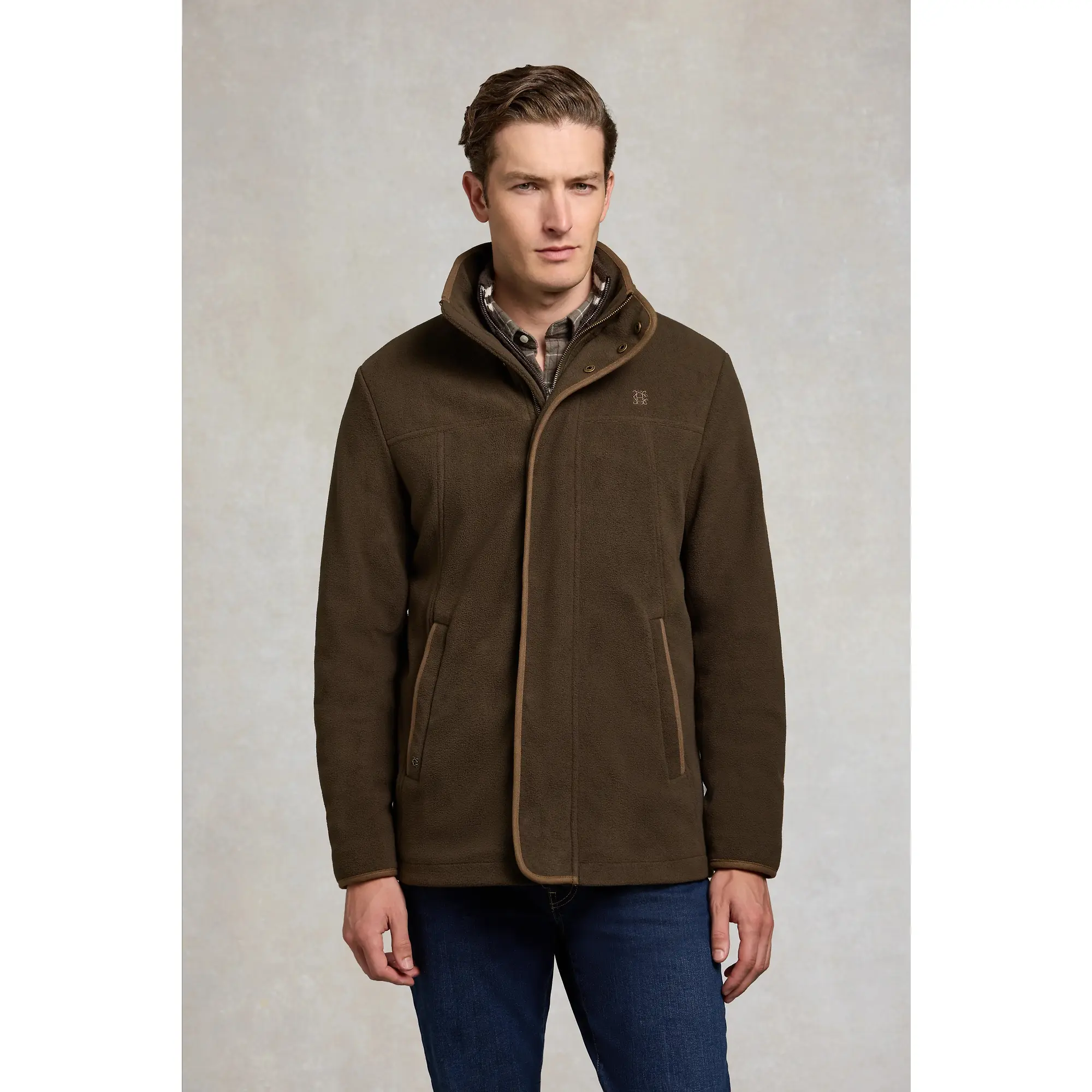Product image 2 of 9 of Holland Cooper Men's Fleece Field Jacket - Khaki
