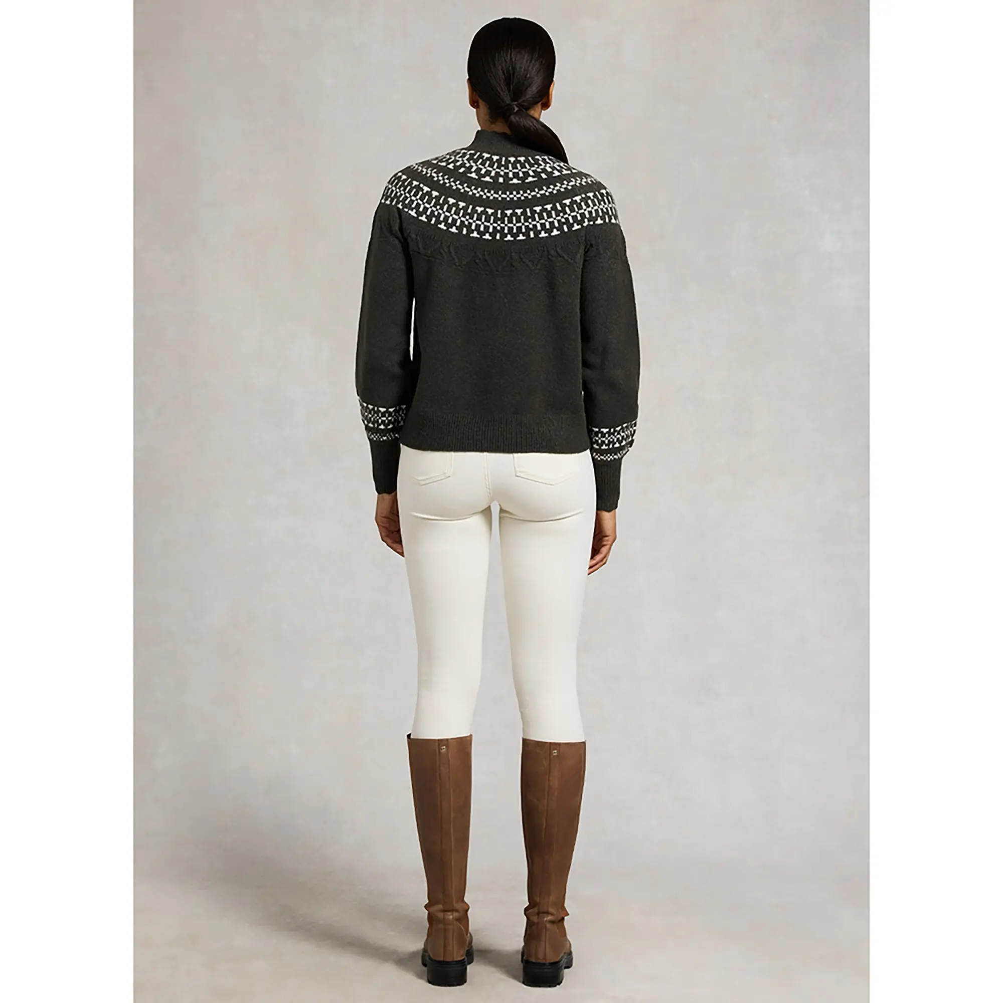 Product image 5 of 8 of Holland Cooper Women's Elodie Roll Neck Knit - Forest Green