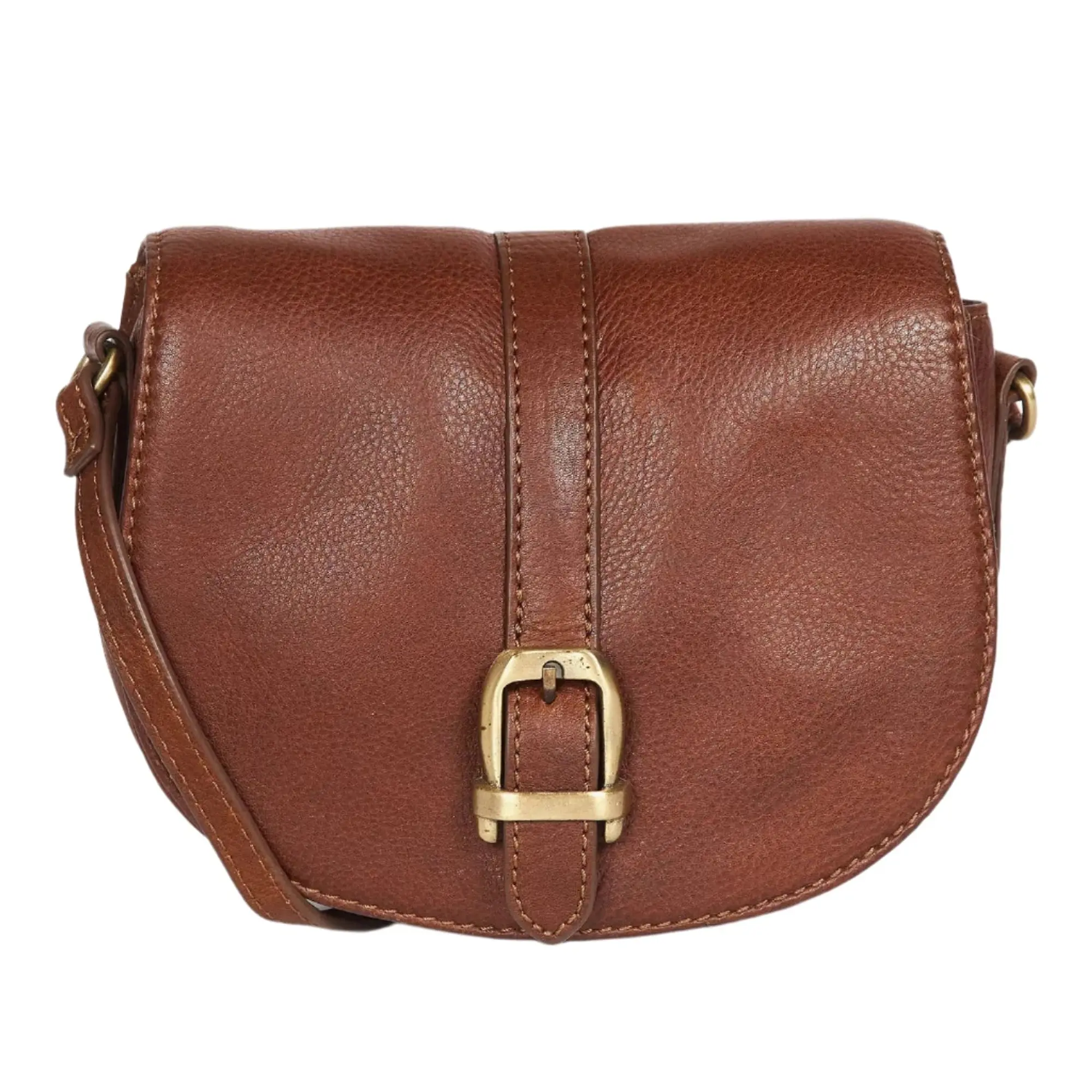 Product image 1 of 6 of Barbour Women's Laire Leather Saddle Bag - Brown
