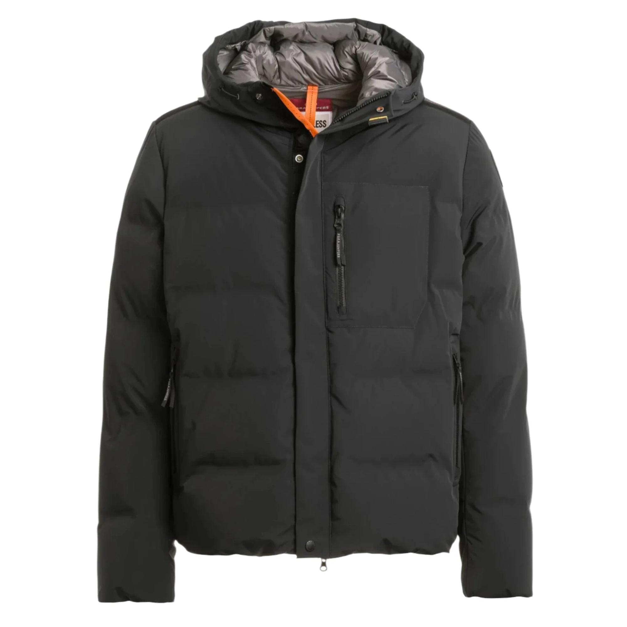 Parajumpers Men's Taiga Hooded Down Jacket - Black | British Attire
