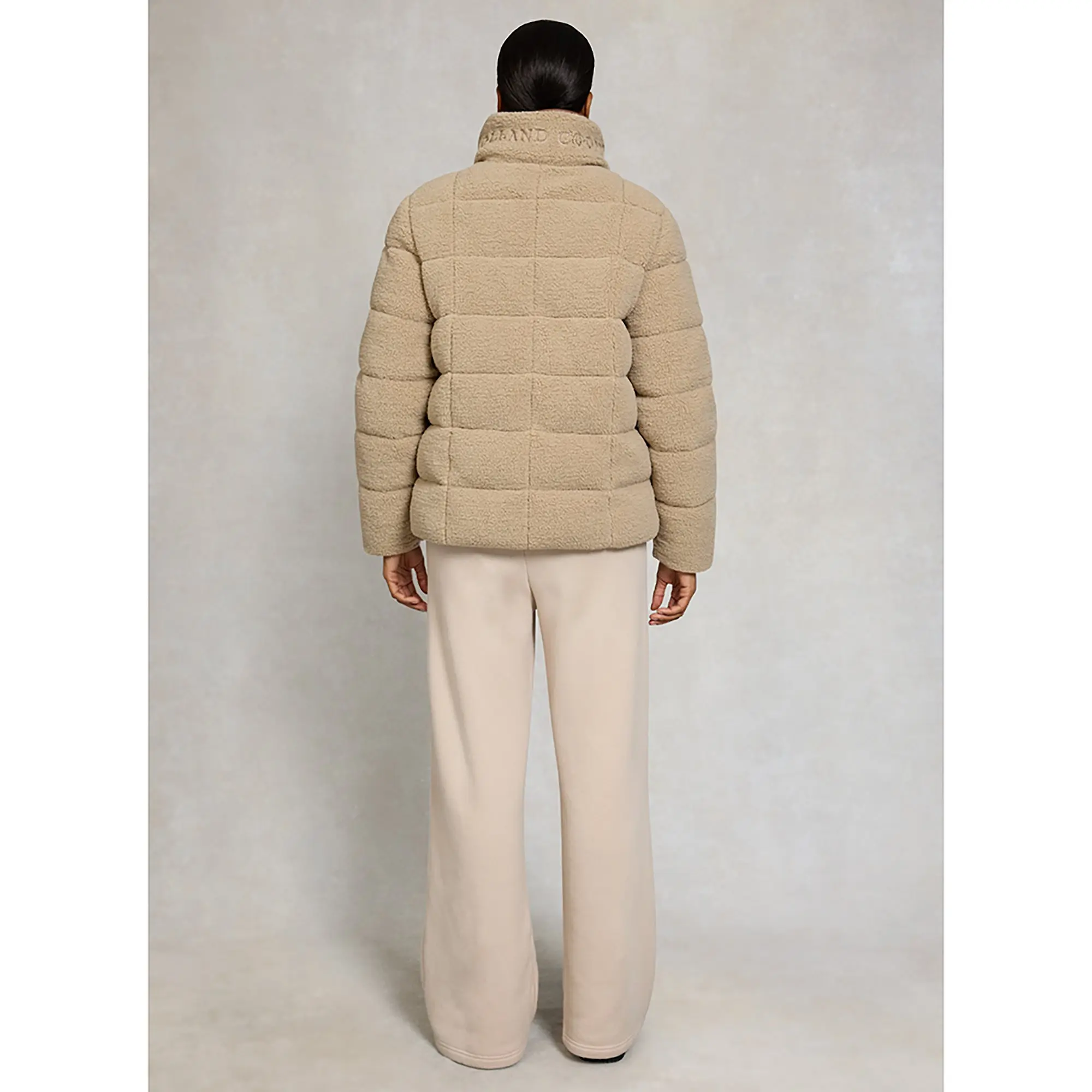 Product image 5 of 8 of Holland Cooper Women's Crawford Padded Jacket - Natural Borg