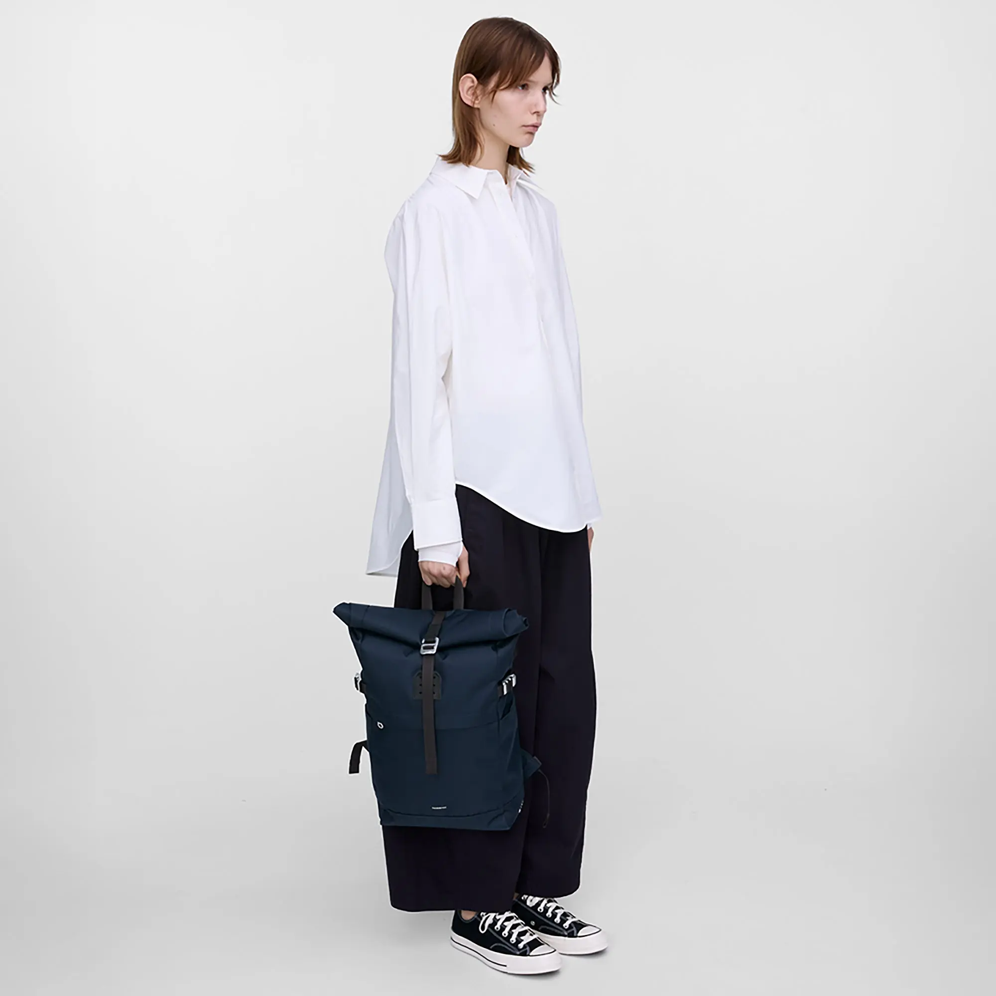 Product image 7 of 10 of Sandqvist Icon Rolltop Backpack M 23L 14" - Navy/Black