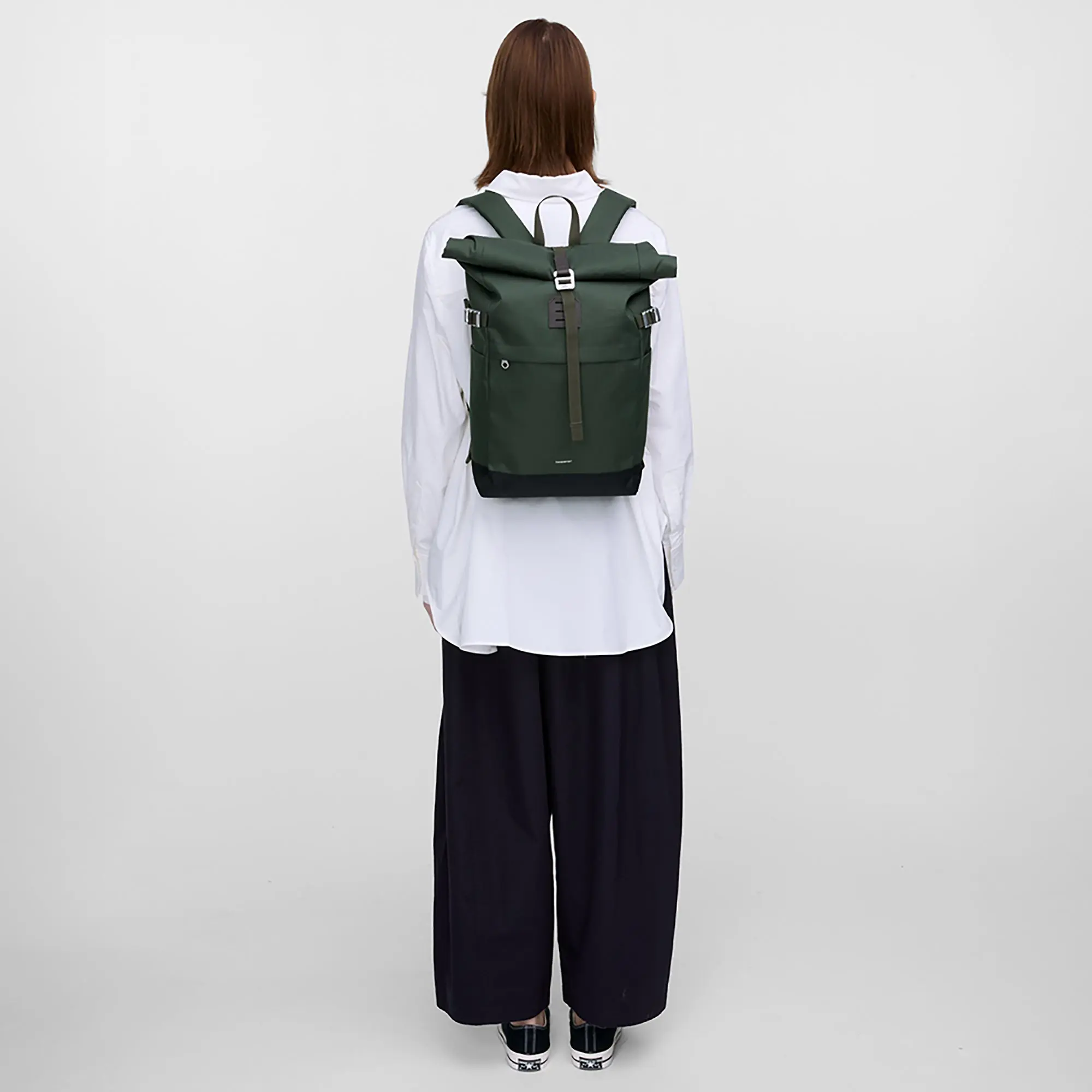 Product image 10 of 12 of Sandqvist Icon Rolltop Backpack M 23L 14" - Dawn Green/Dark Brown