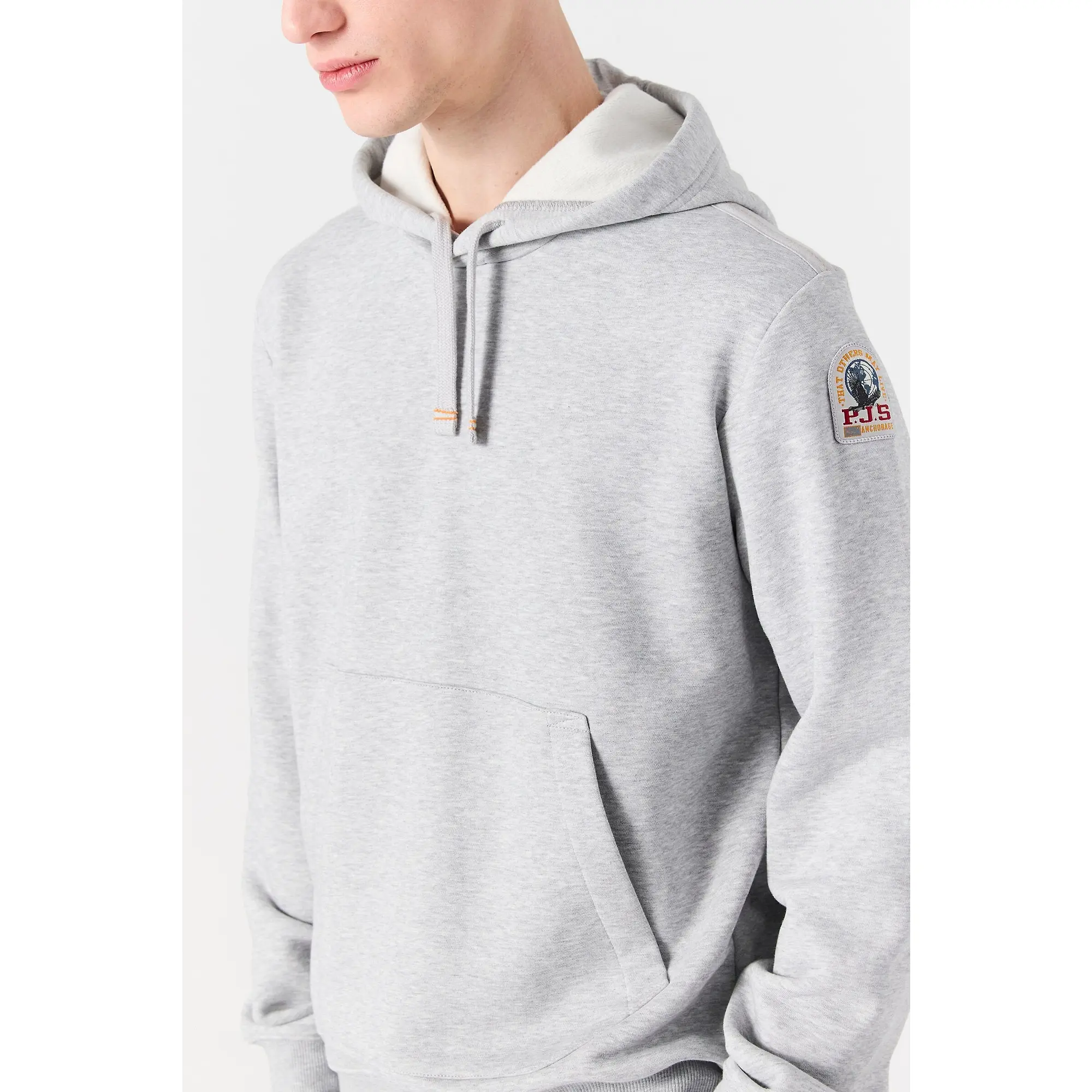 Product image 6 of 6 of Parajumpers Men's Everest Hooded Sweatshirt - Ash Grey Melange
