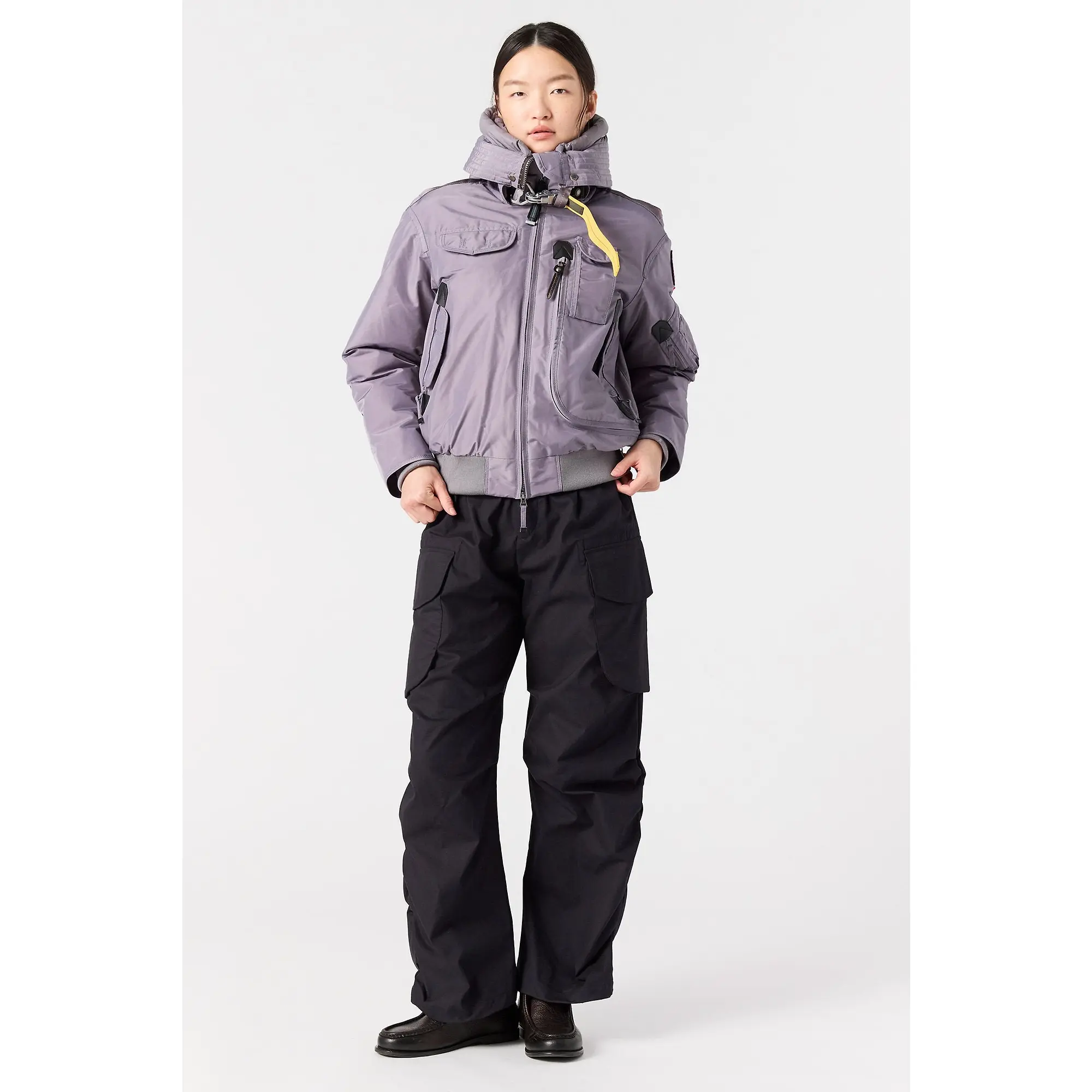 Product image 5 of 7 of Parajumpers Women's Gobi Hooded Down Bomber Jacket - Black