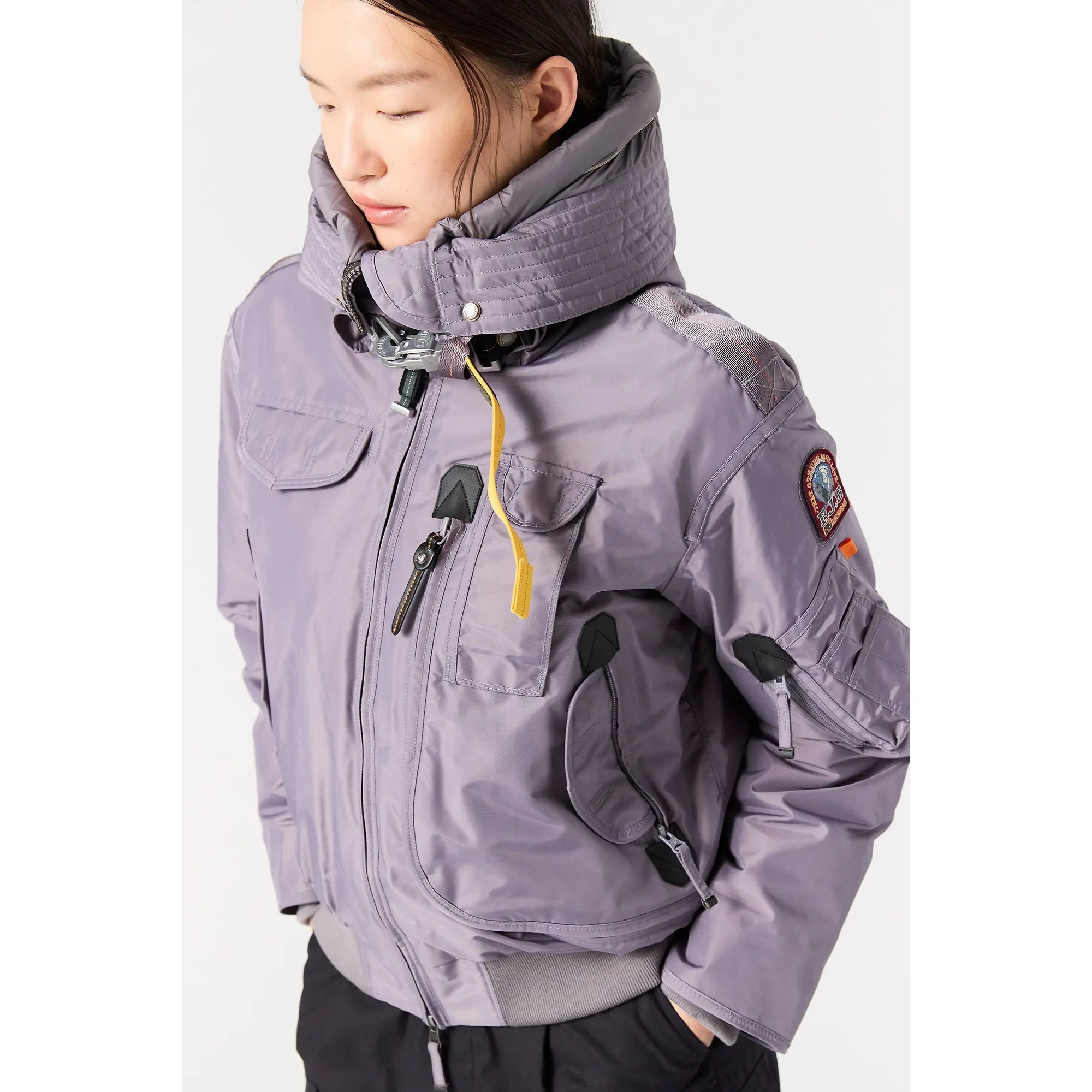 Product image 7 of 7 of Parajumpers Women's Gobi Hooded Down Bomber Jacket - Black