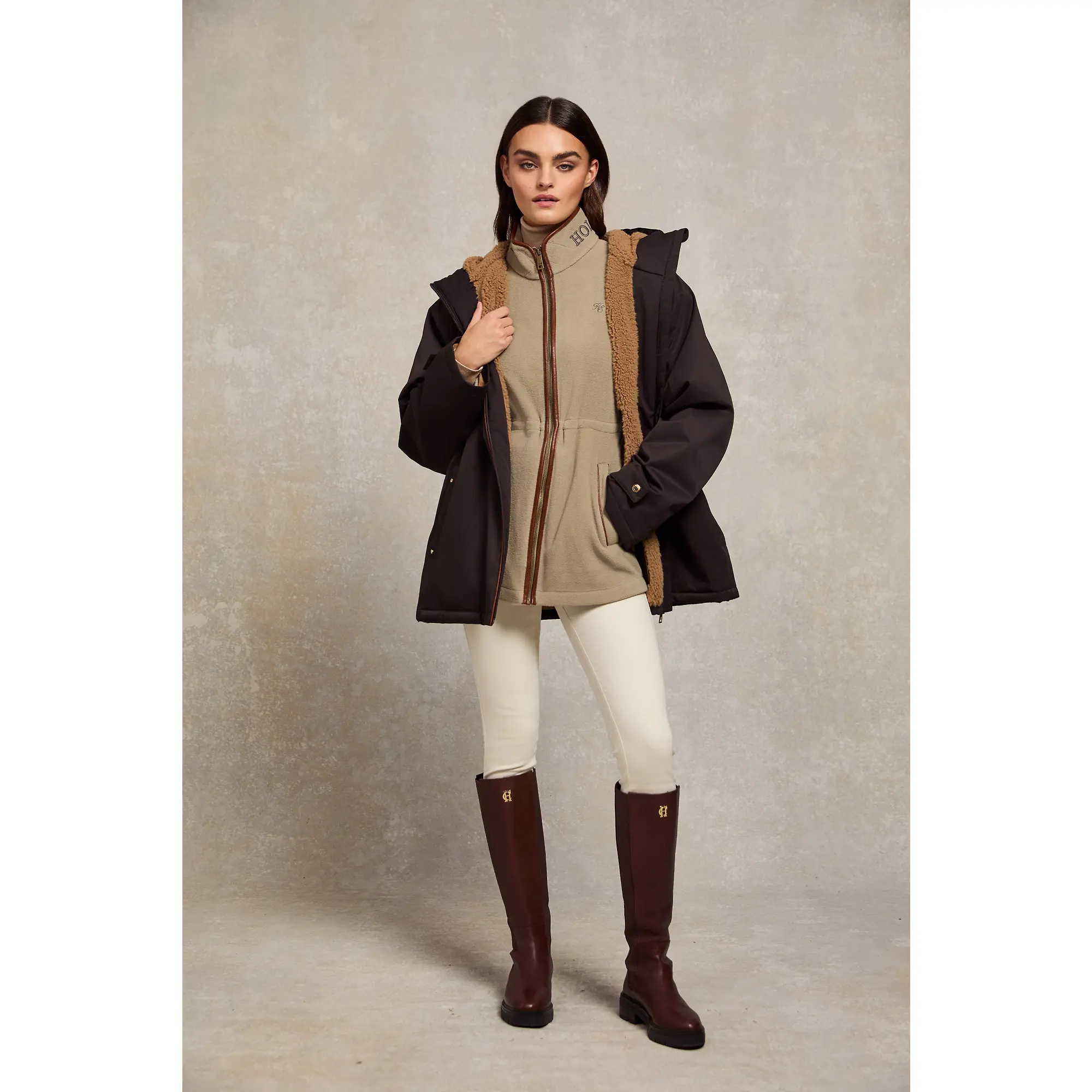 Product image 3 of 8 of Holland Cooper Women's Country Longline Fleece - Sage