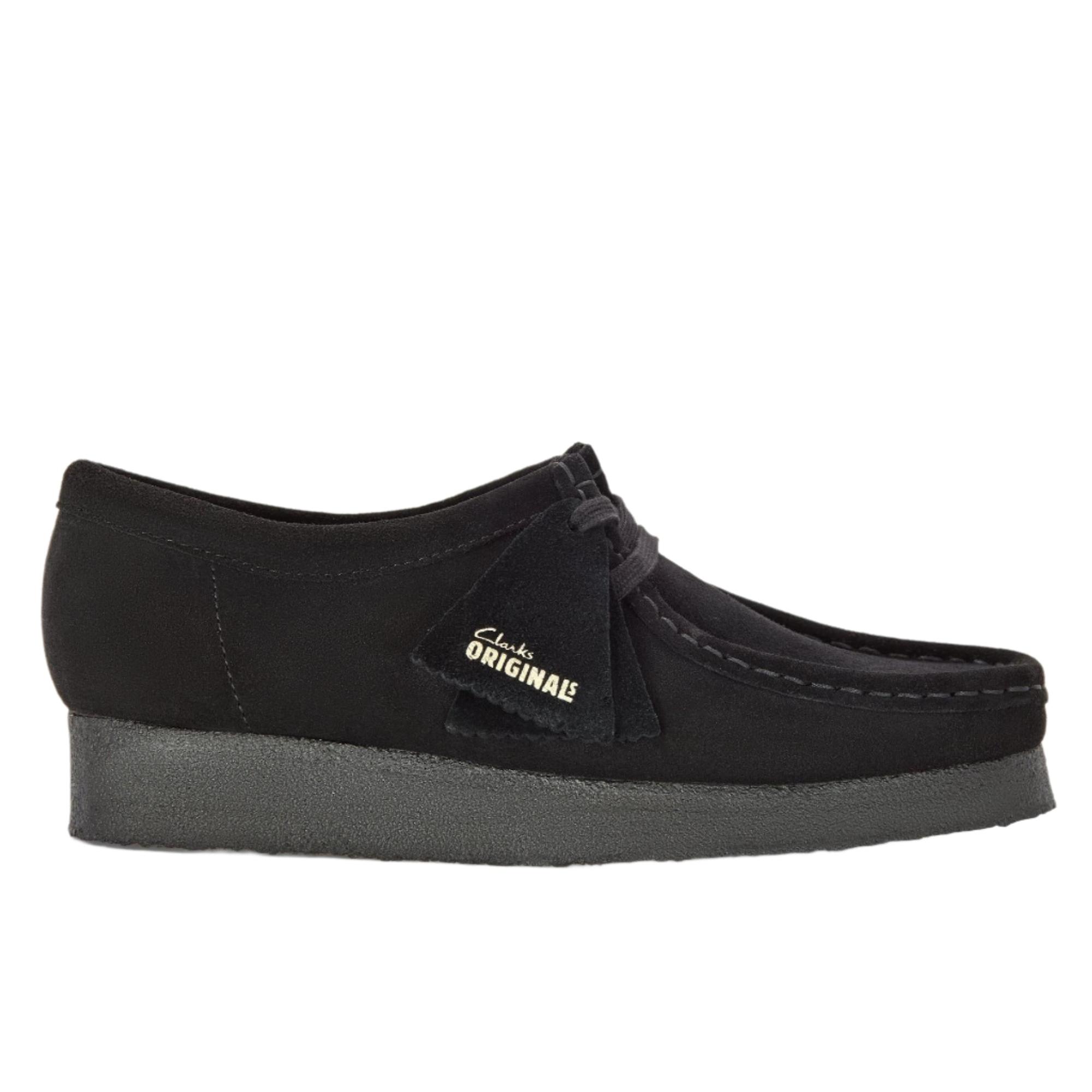 Clarks Originals Men's Wallabee Shoes - Black Suede | British Attire