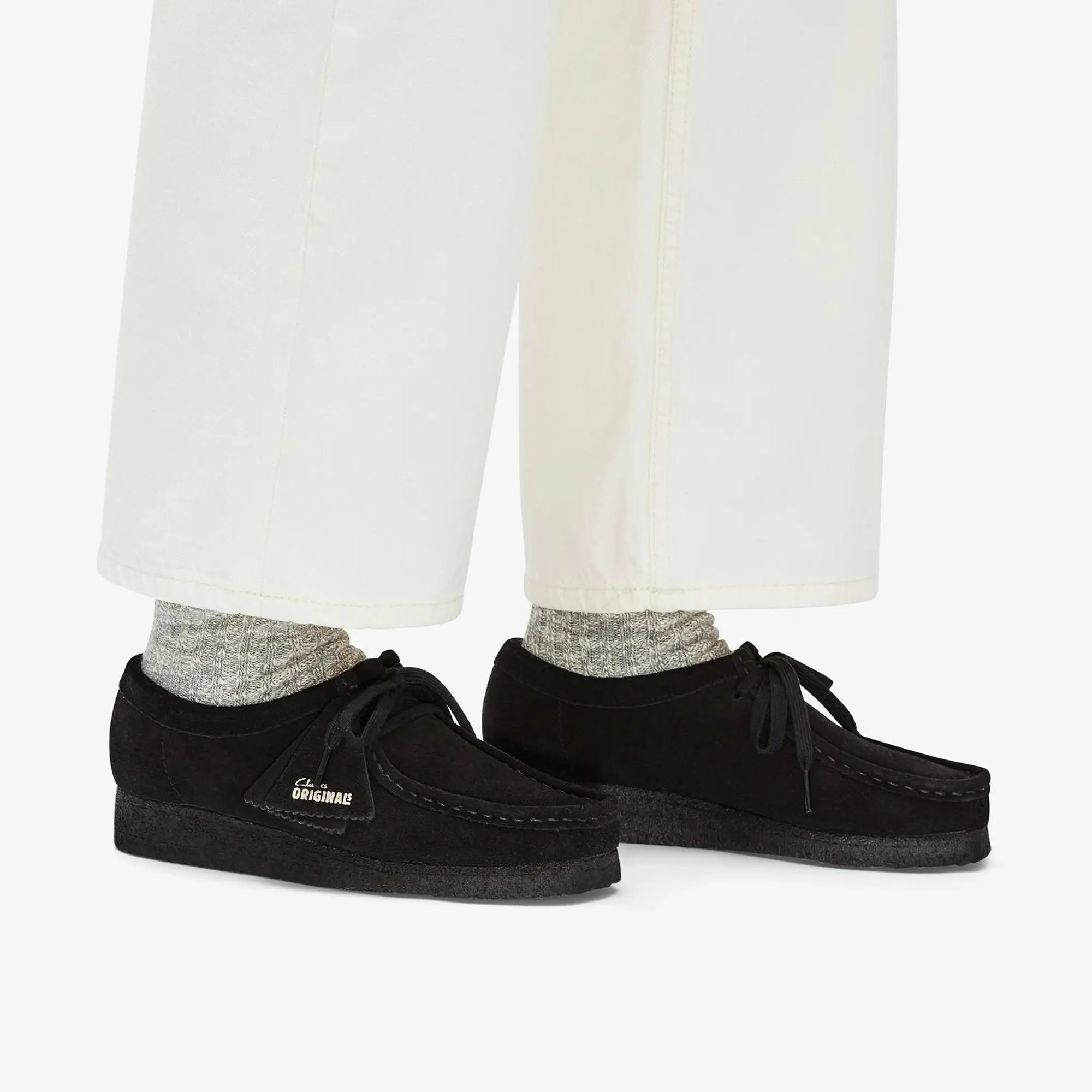 Product image 2 of 7 of Clarks Originals Women's Wallabee Shoes - Black Suede